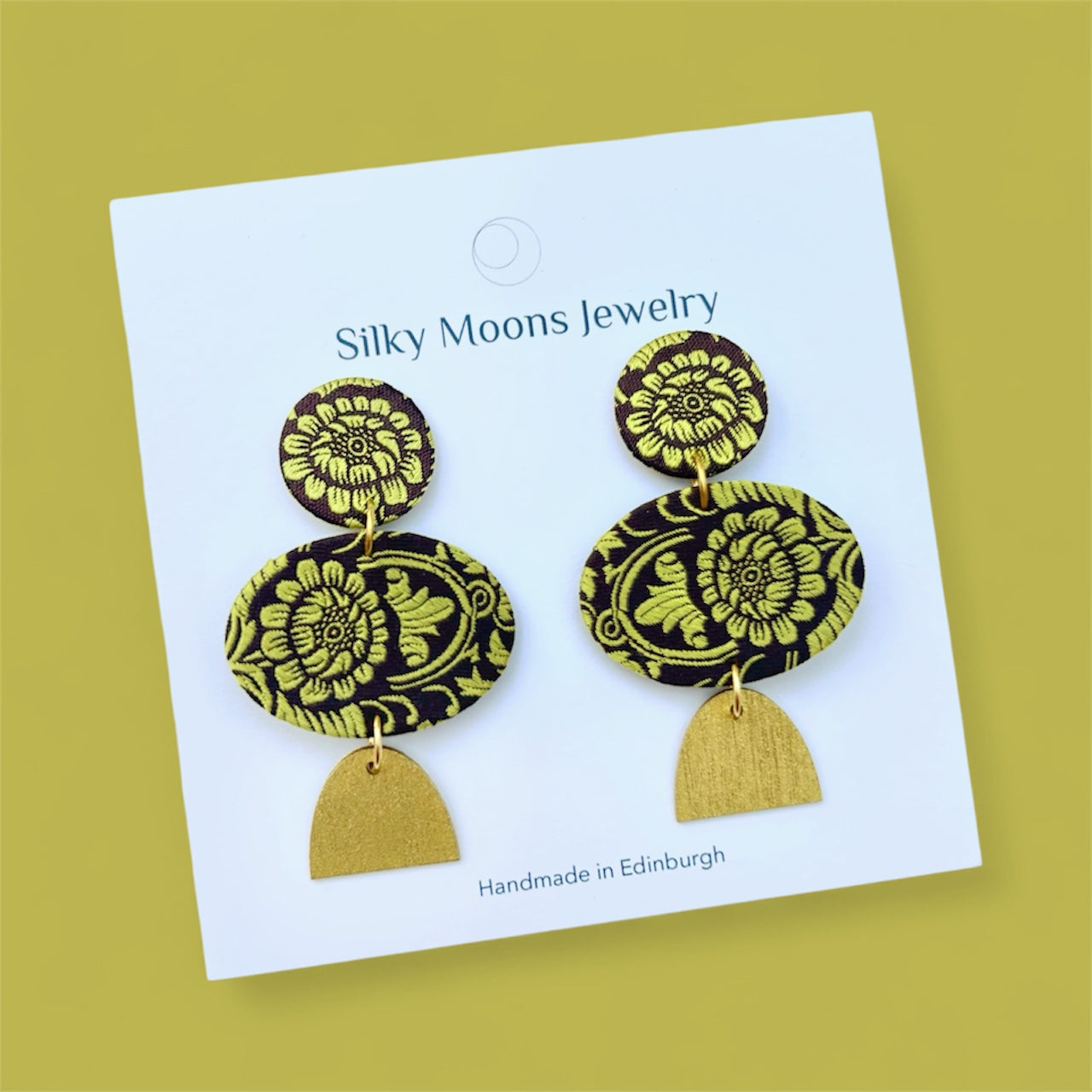 Ellipse Dangle Stud Earrings