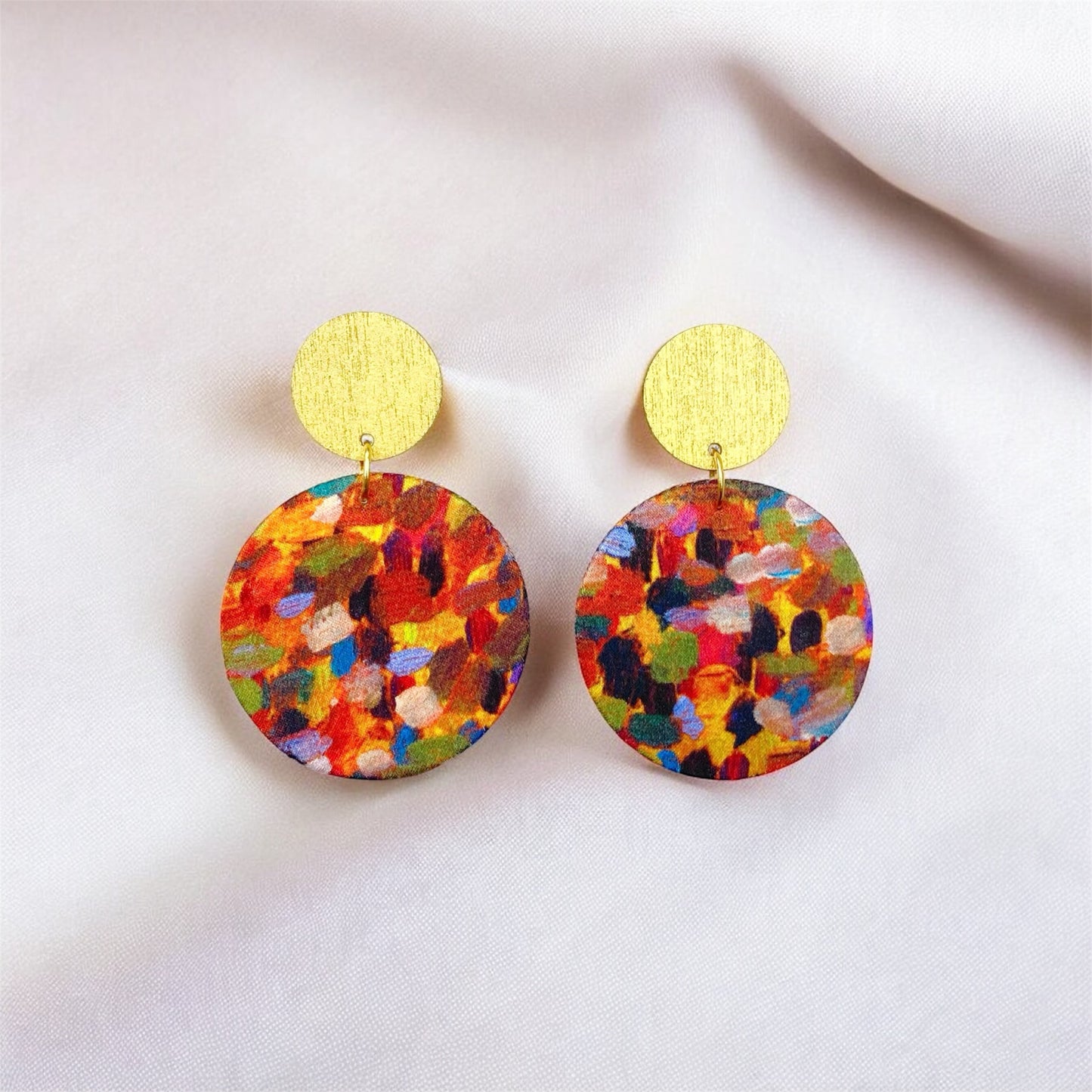 Supermoon Dangle Small Stud Earrings