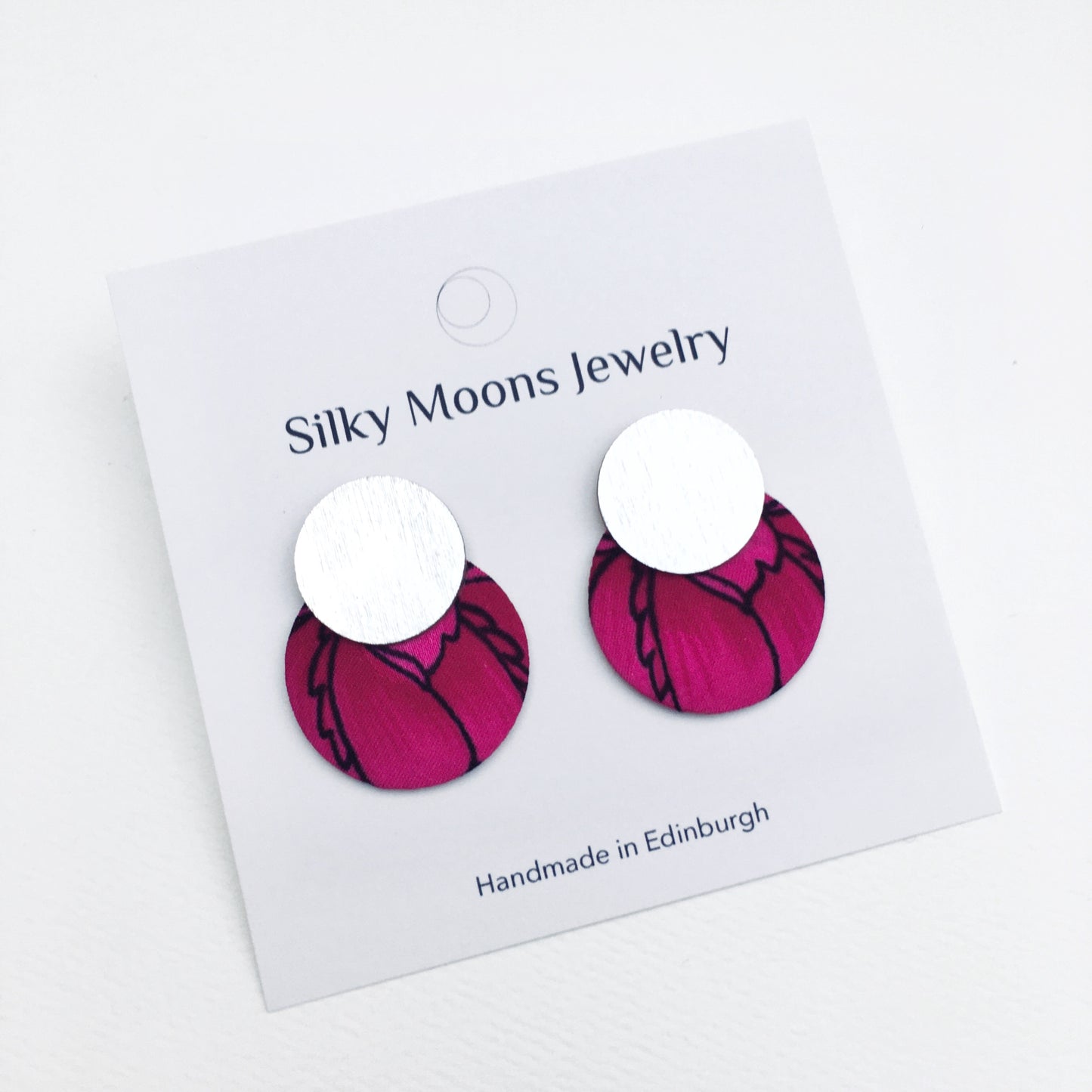 Two Moon Small Stud Earrings