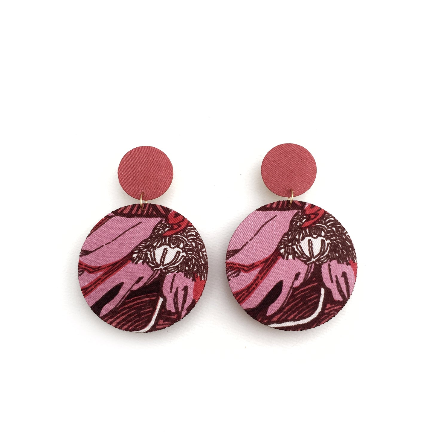 Supermoon Dangle Large Stud Earrings