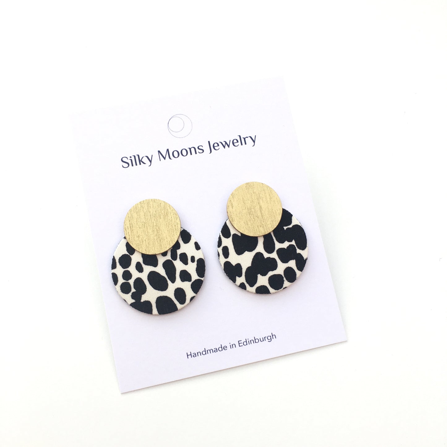Two Moon Stud Earrings