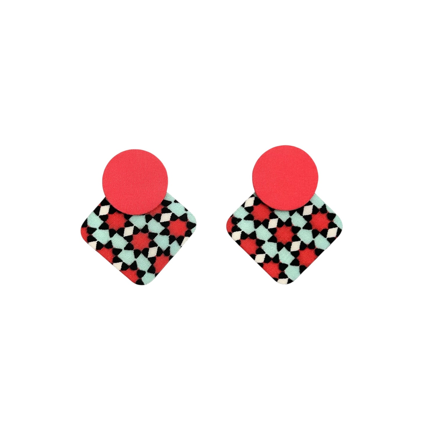Geo Moon Stud Earrings