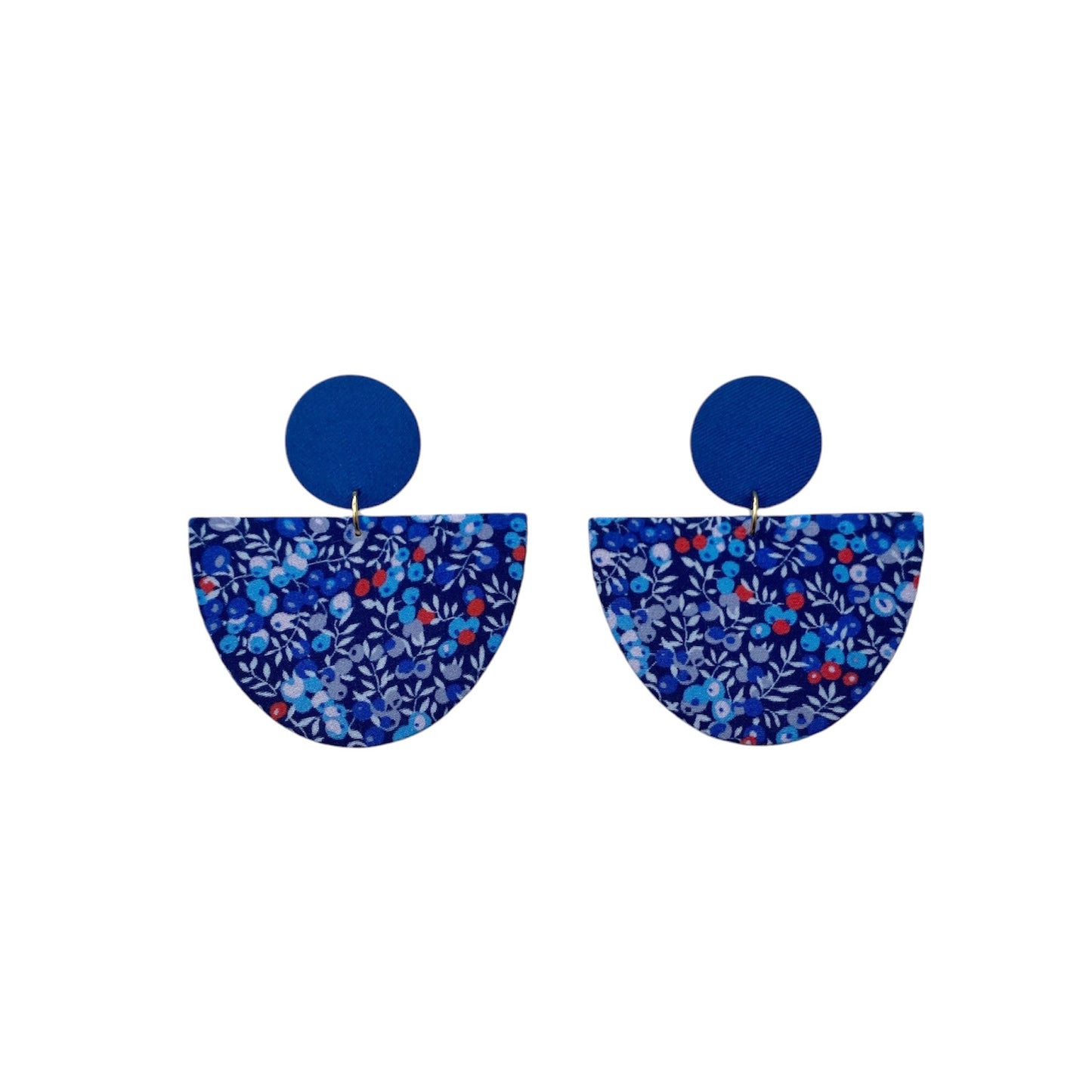 Half Moon Dangle Stud Earrings