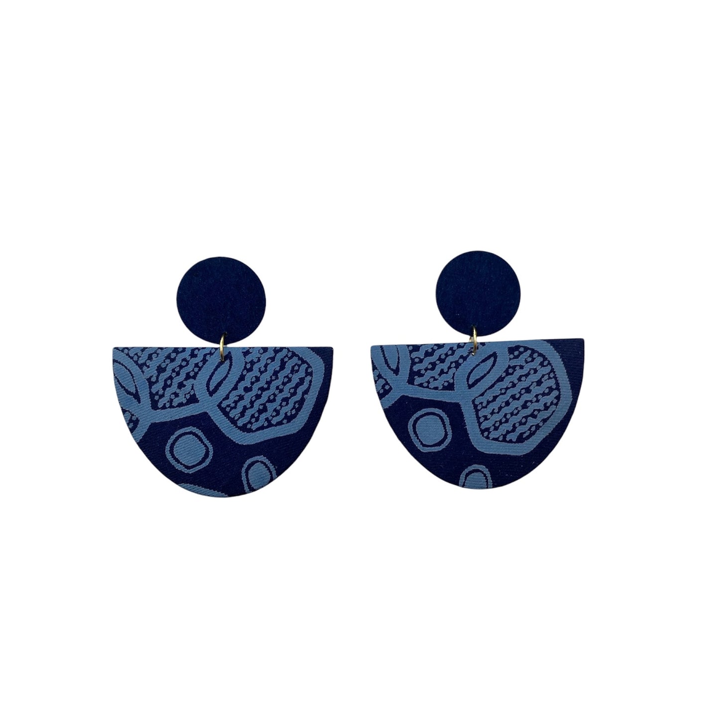 Half Moon Dangle Stud Earrings