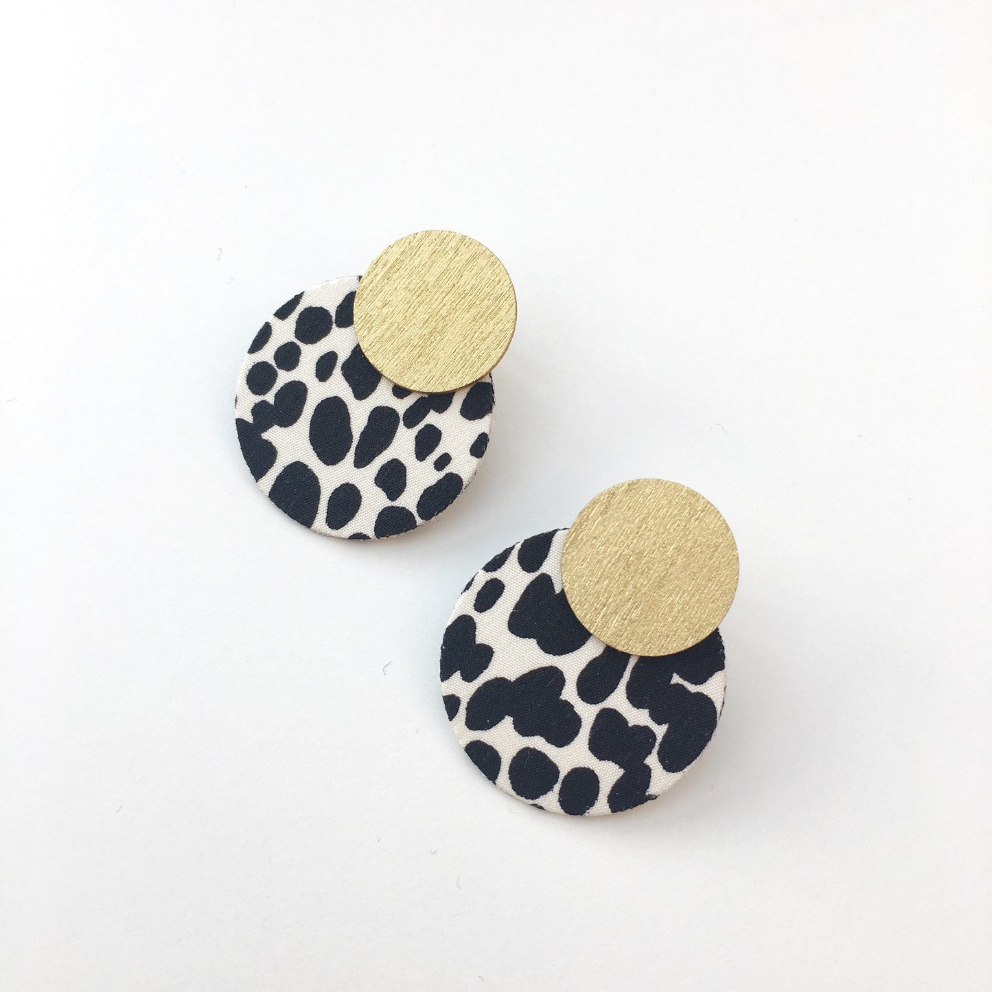 Two Moon Stud Earrings