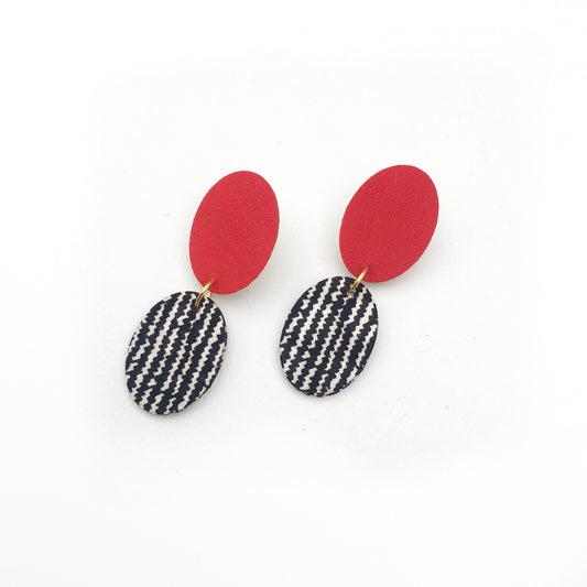 Ellipse Drops Stud Earrings