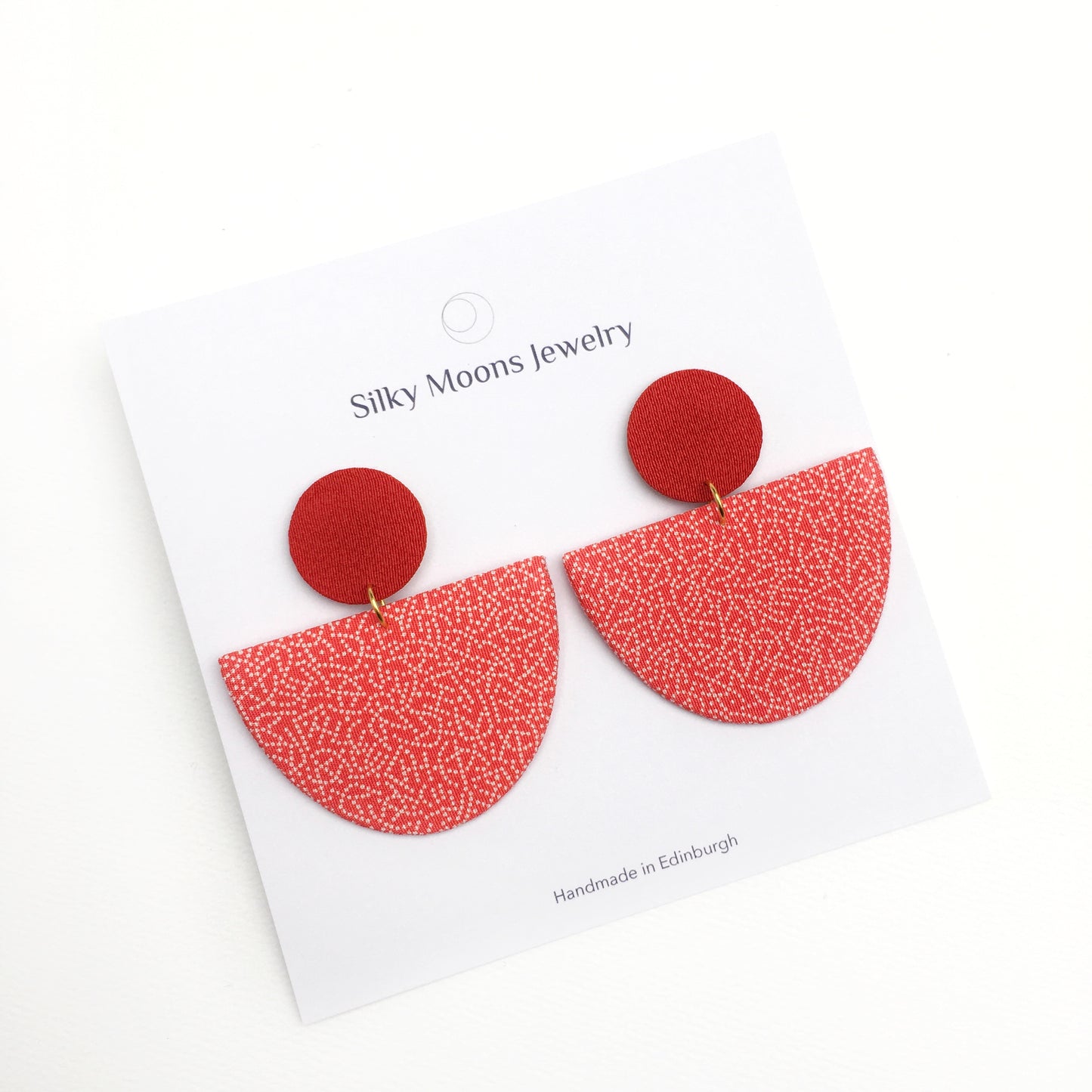 Half Moon Dangle Stud Earrings