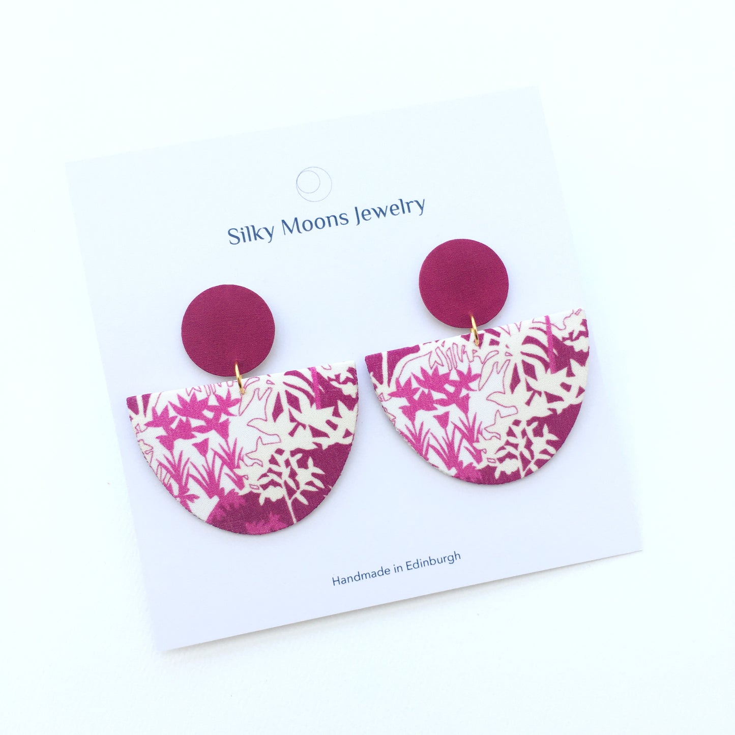 Half Moon Dangle Stud Earrings