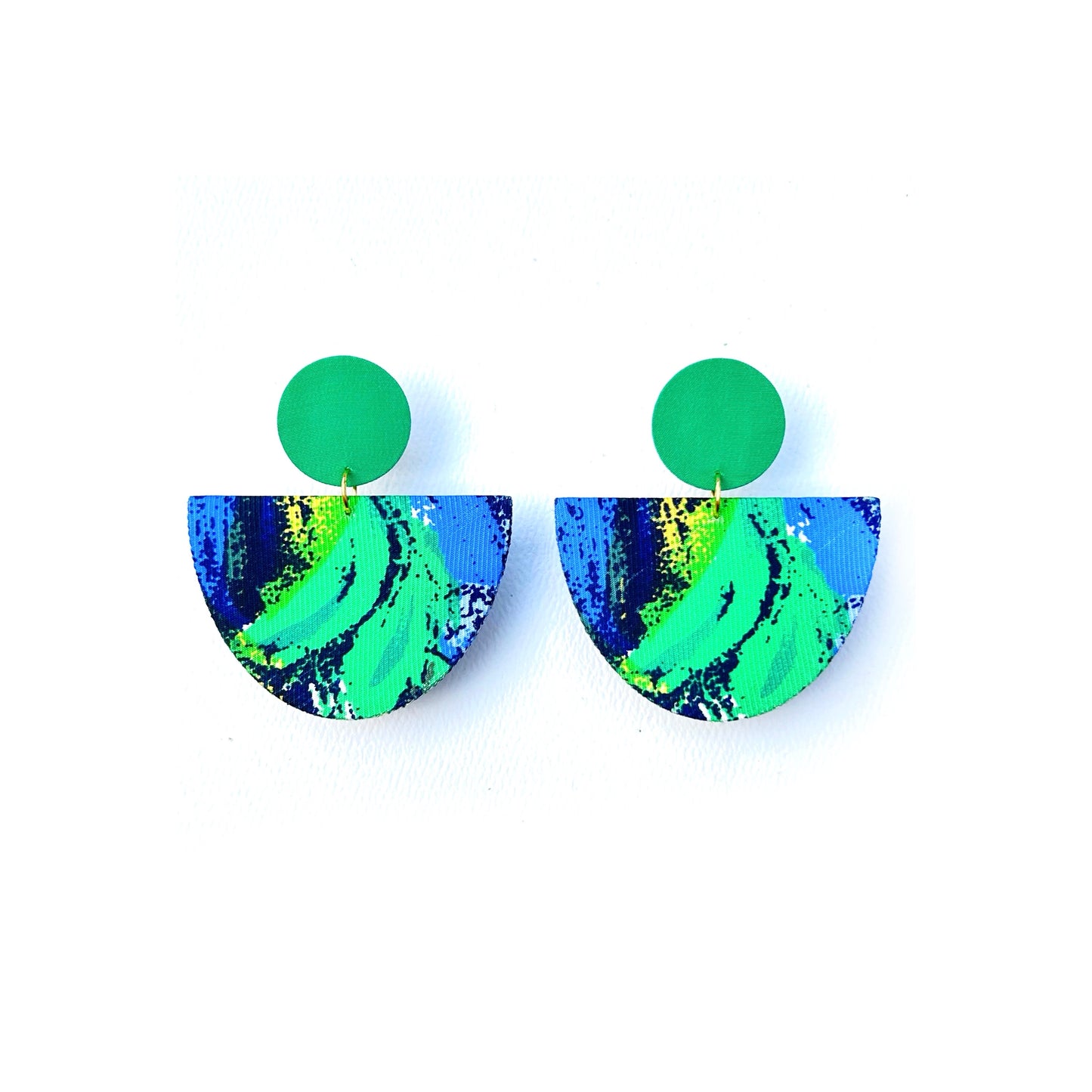 Half Moon Dangle Stud Earrings