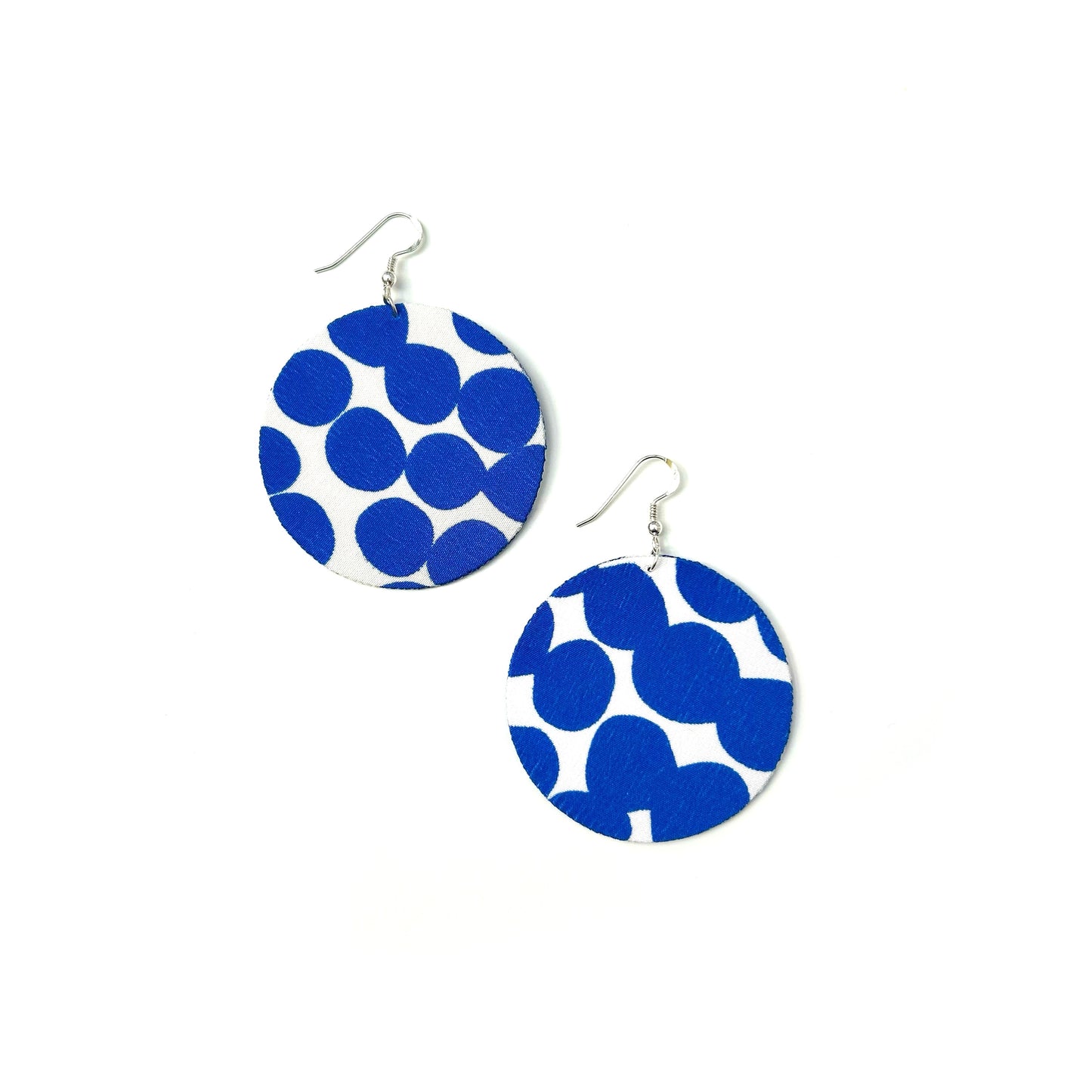 Full Moon Dangle Hook Earrings