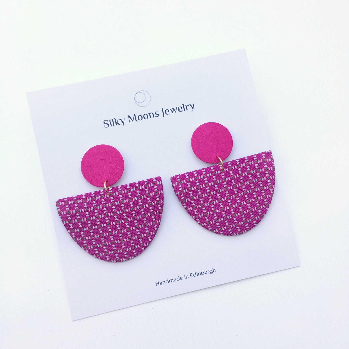 Half Moon Dangle Stud Earrings