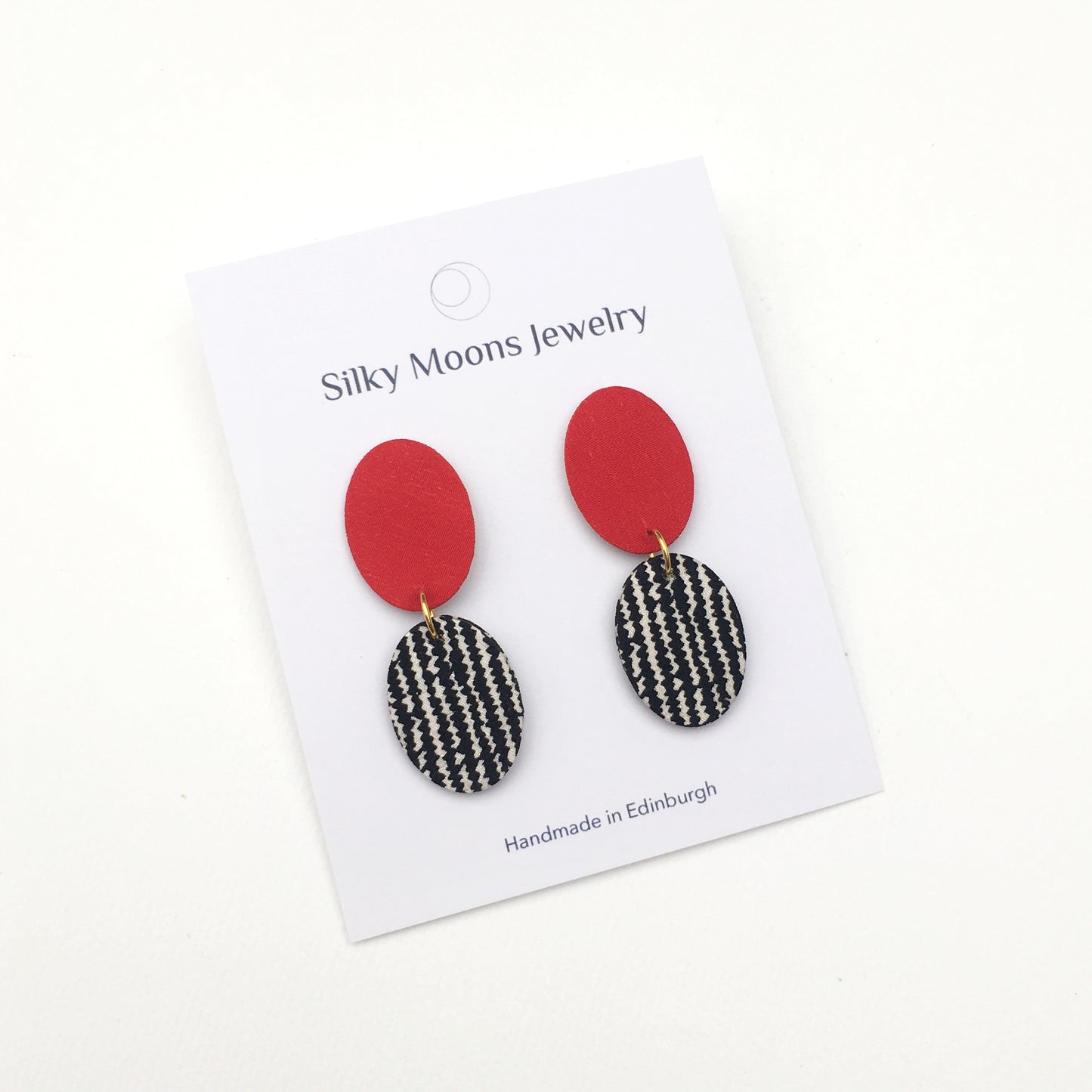 Ellipse Drops Stud Earrings