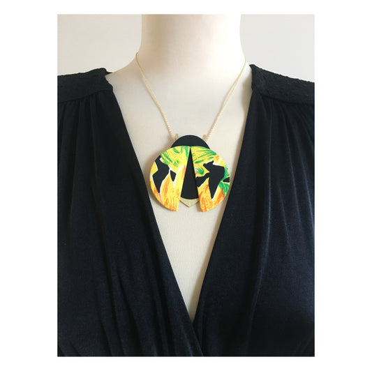 Moon Beetle Pendant Necklace