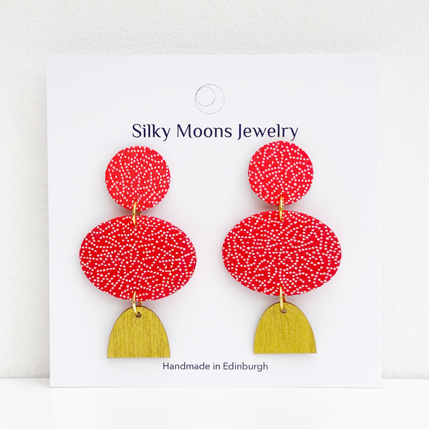 Ellipse Dangle Stud Earrings