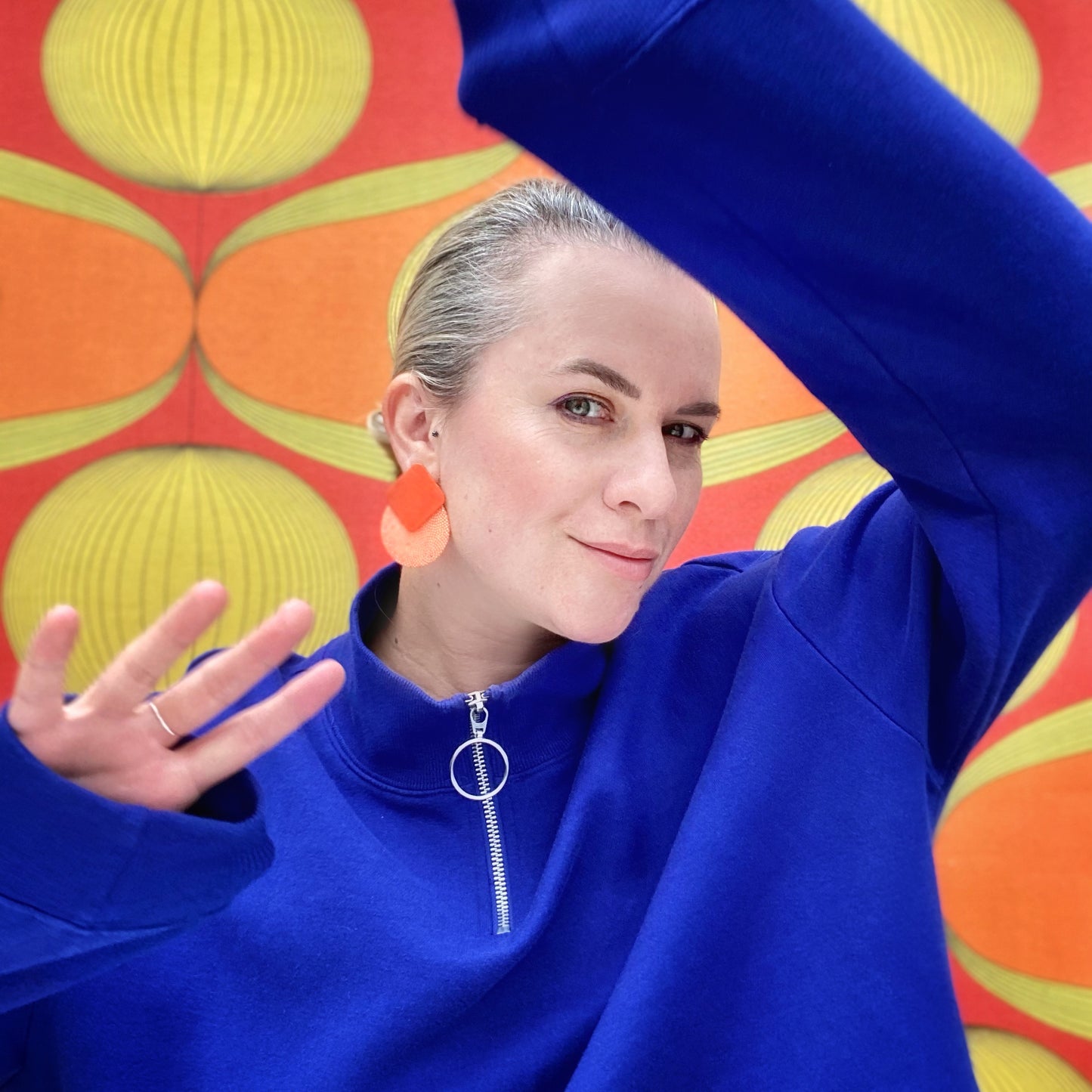 Titan Moon Stud Earrings