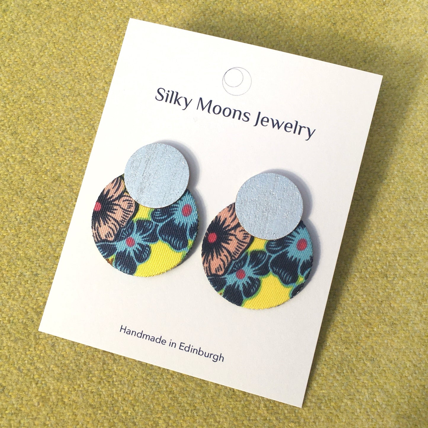Two Moon Stud Earrings