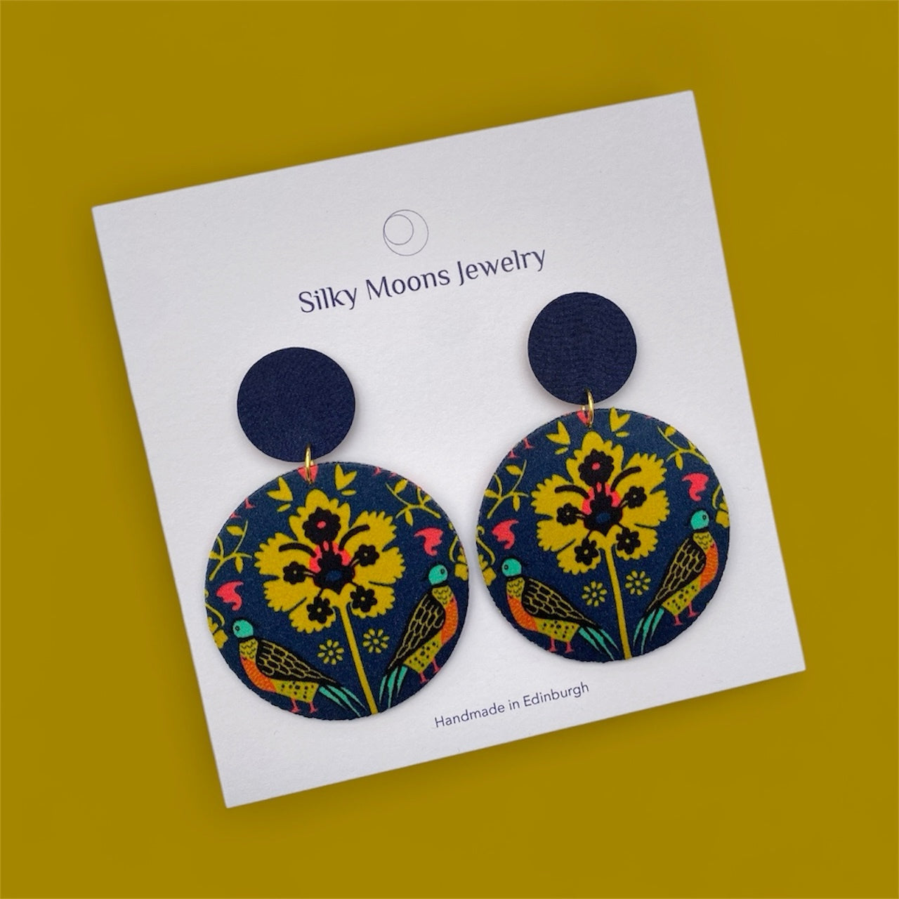 Supermoon Dangle Large Stud Earrings