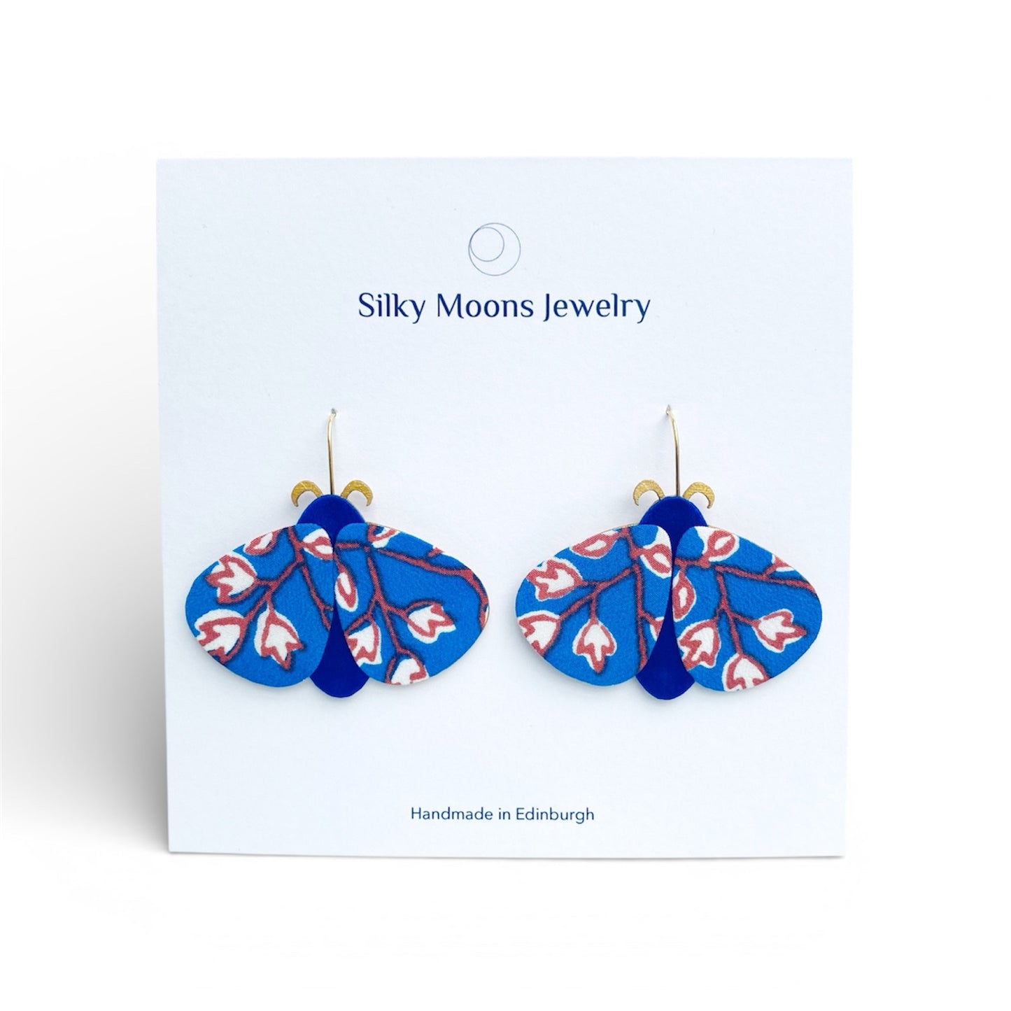 Moth Dangle Hook Earrings