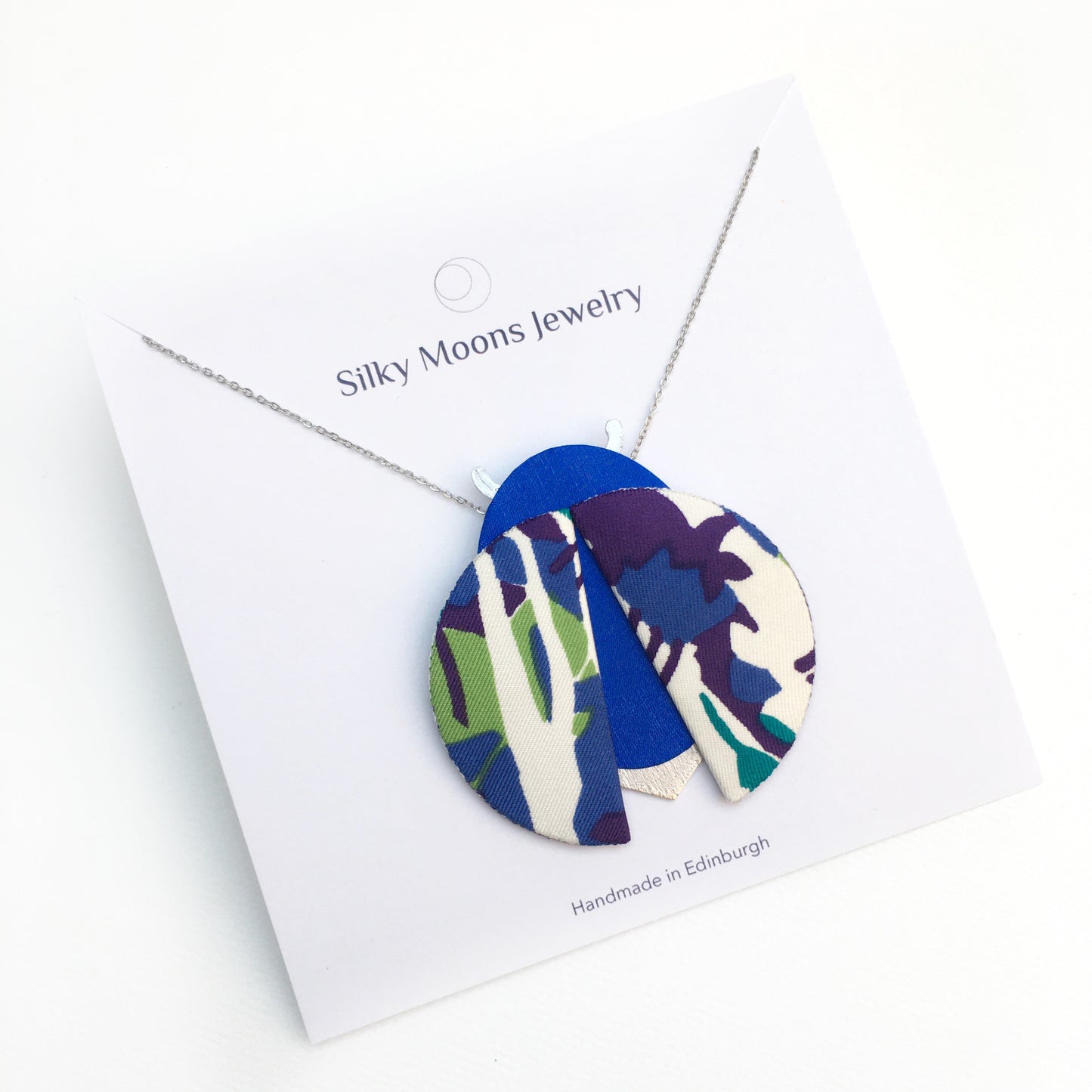 Moon Beetle Pendant Necklace