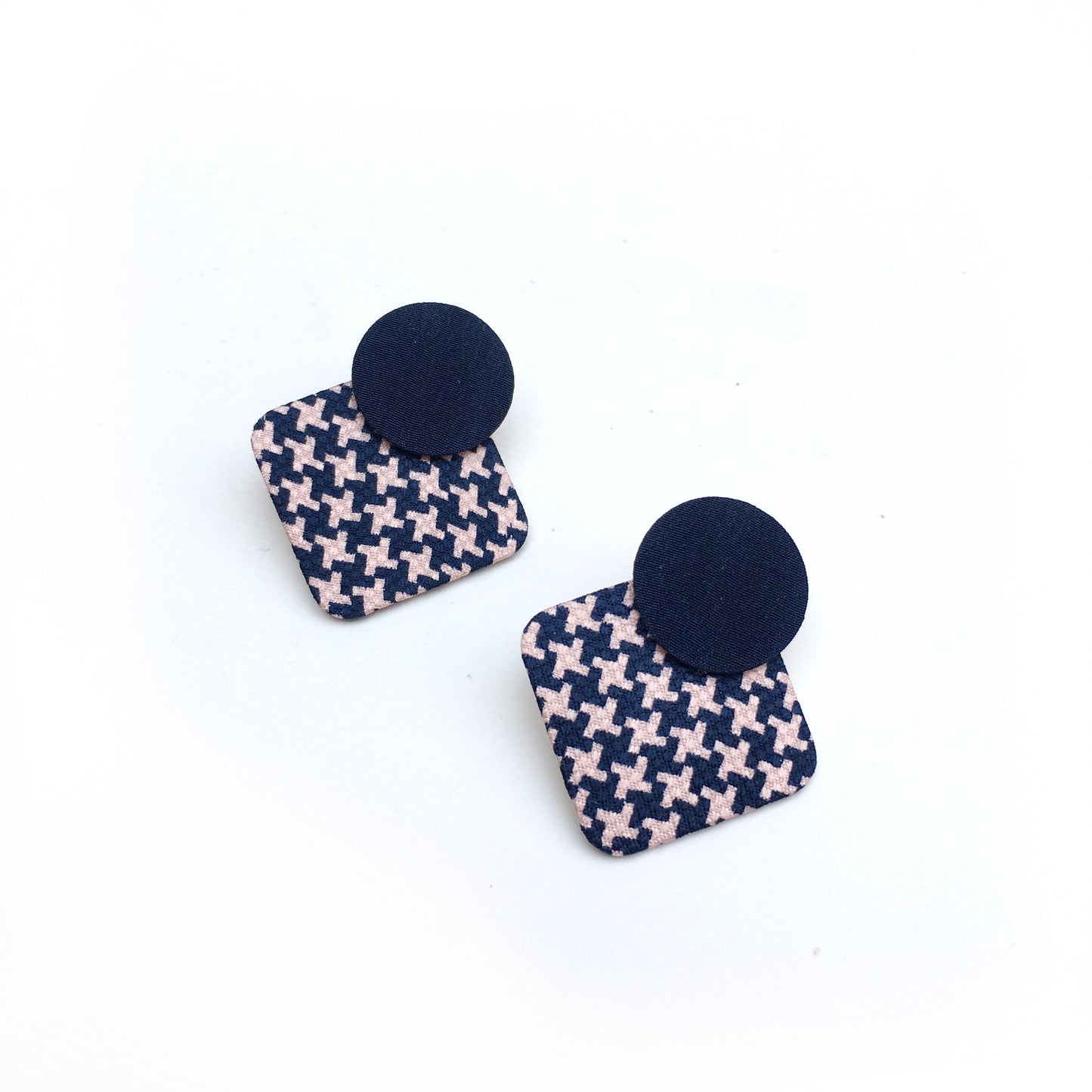 Geo Moon Stud Earrings