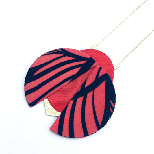 Moon Beetle Pendant Necklace