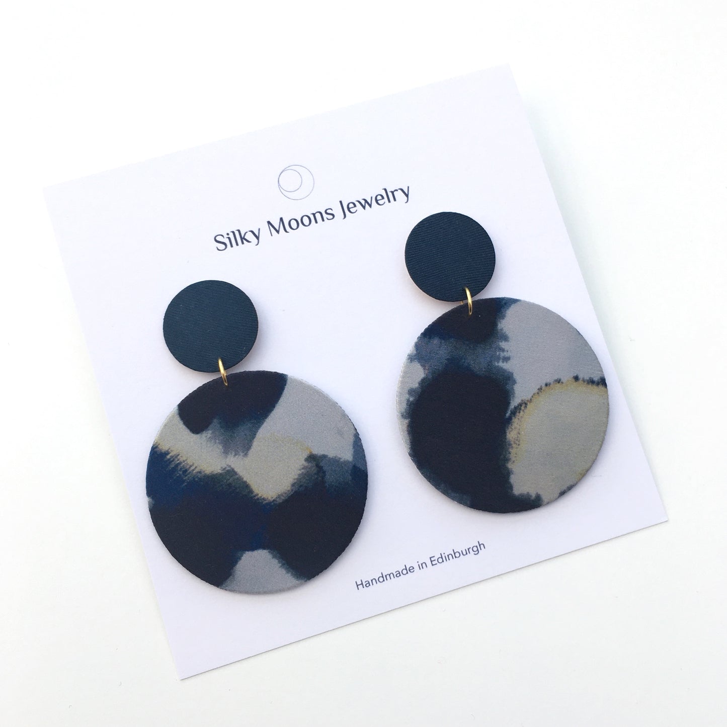 Supermoon Dangle Large Stud Earrings