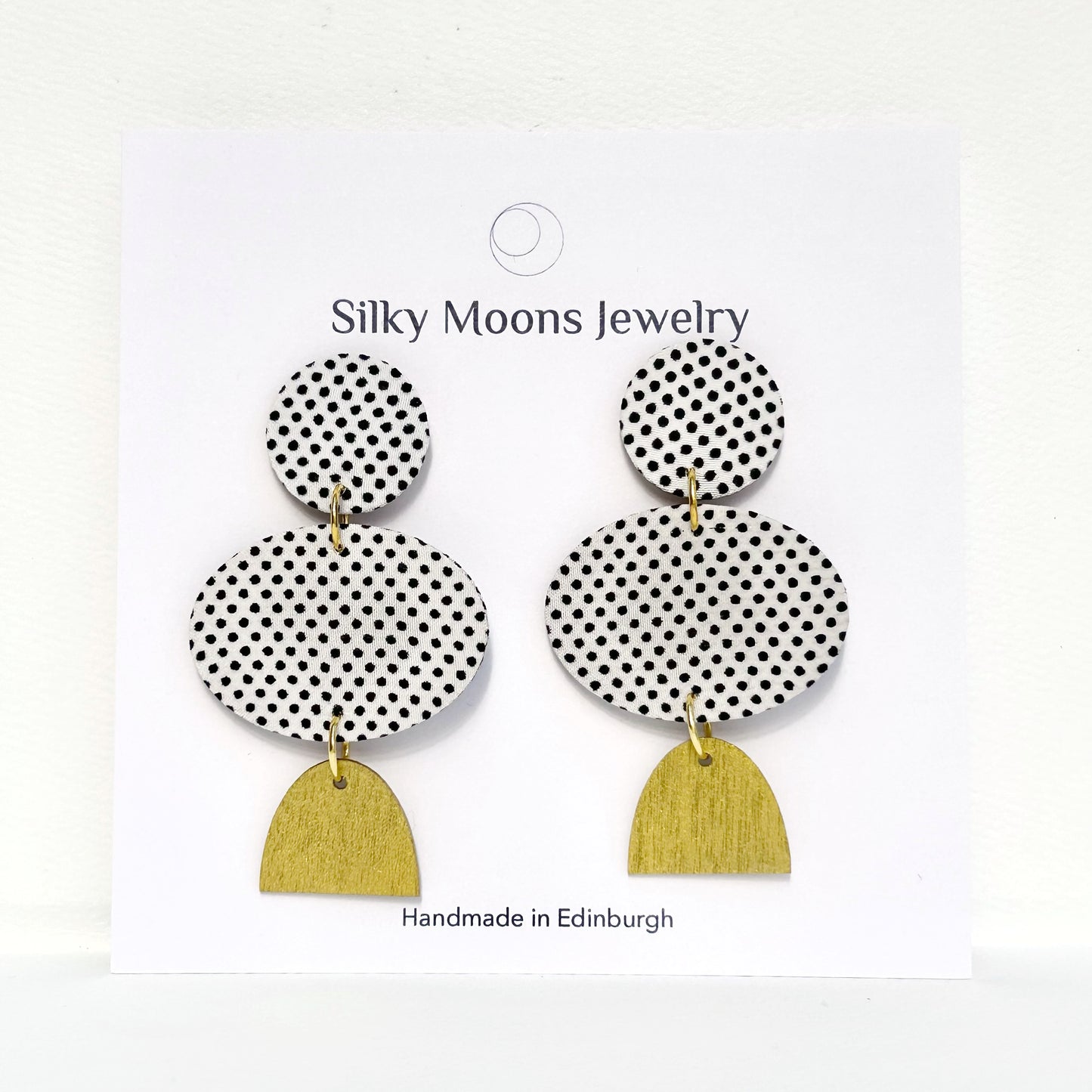 Ellipse Dangle Stud Earrings