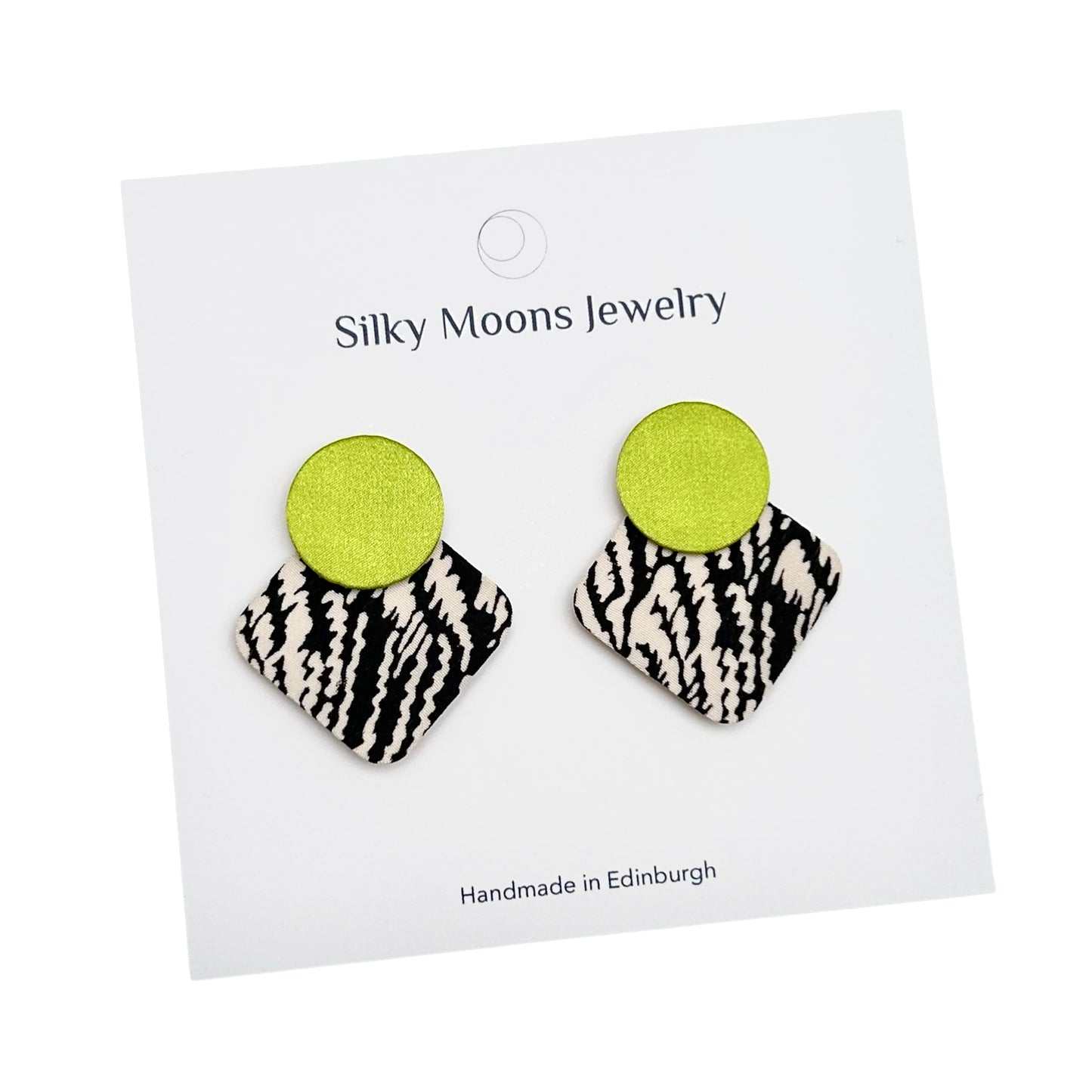 Geo Moon Stud Earrings