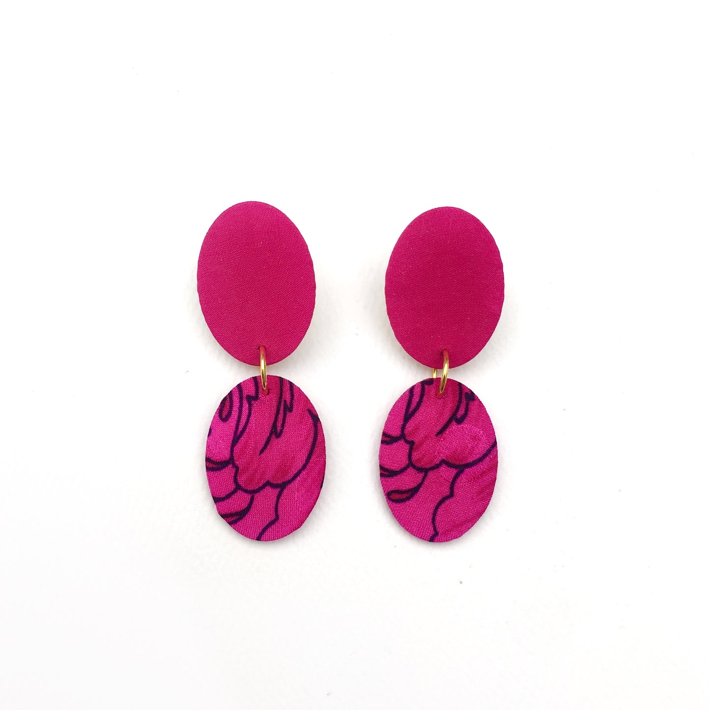 Ellipse Drops Stud Earrings