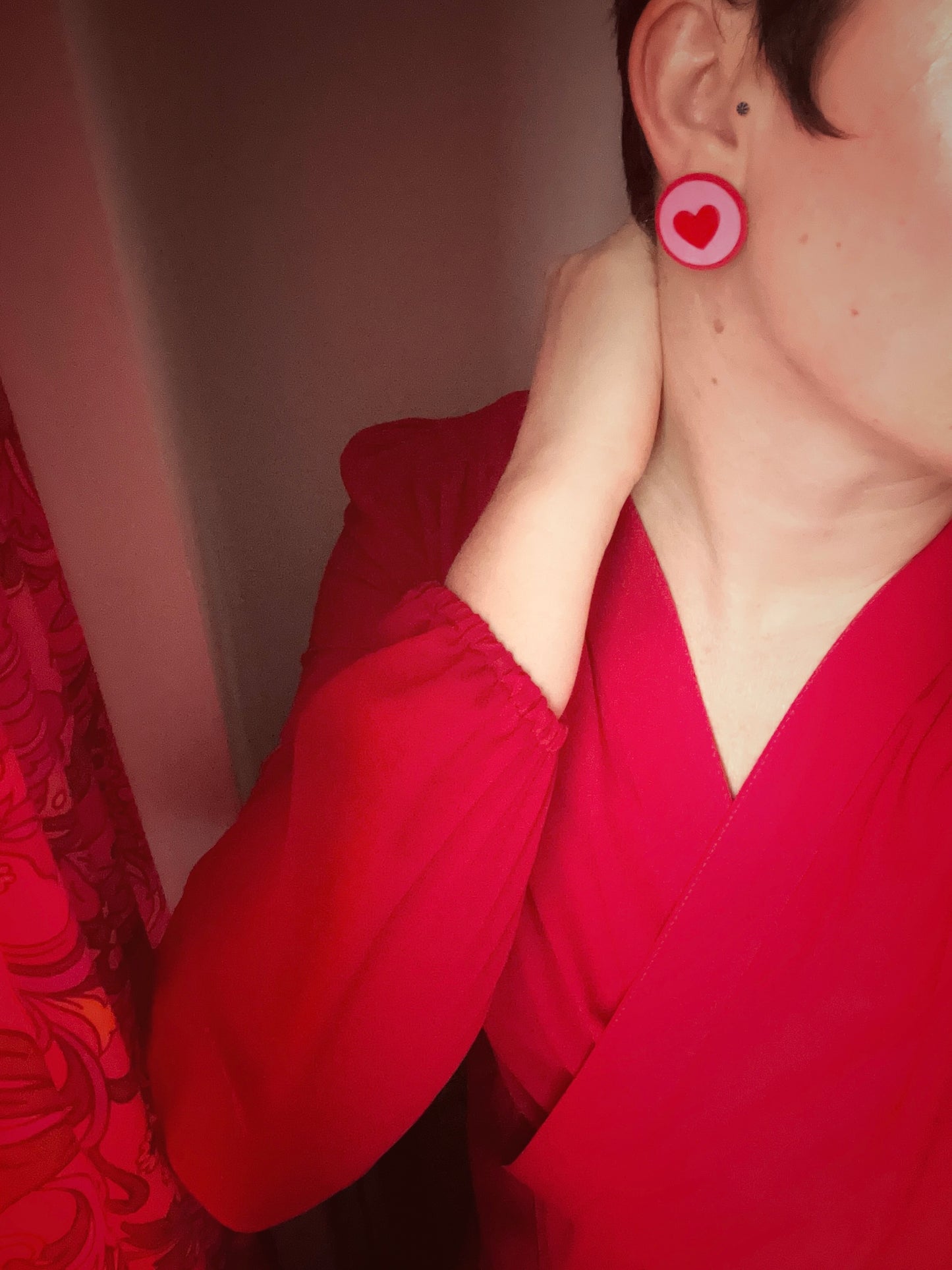 Love Heart Stud Earrings