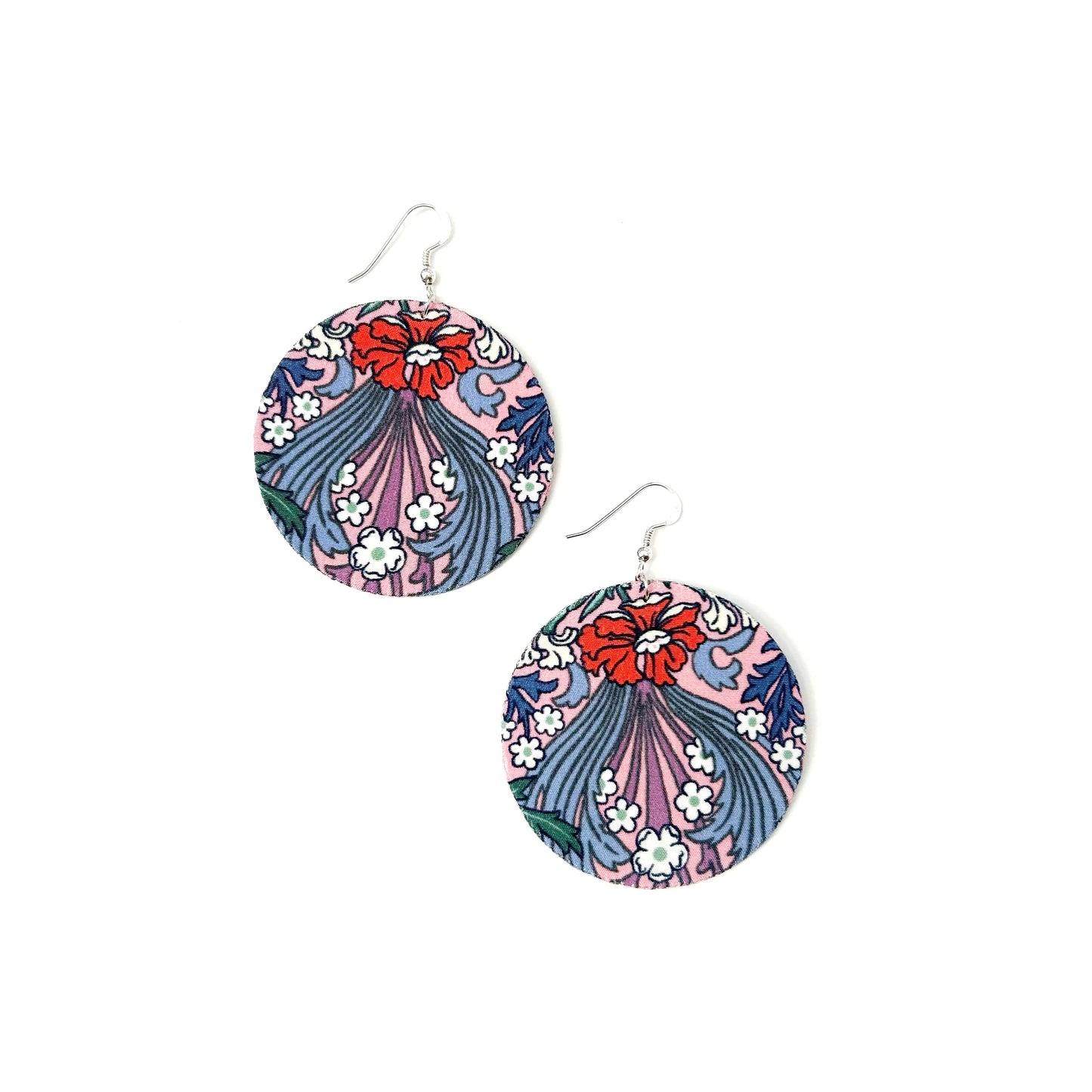 Full Moon Dangle Hook Earrings