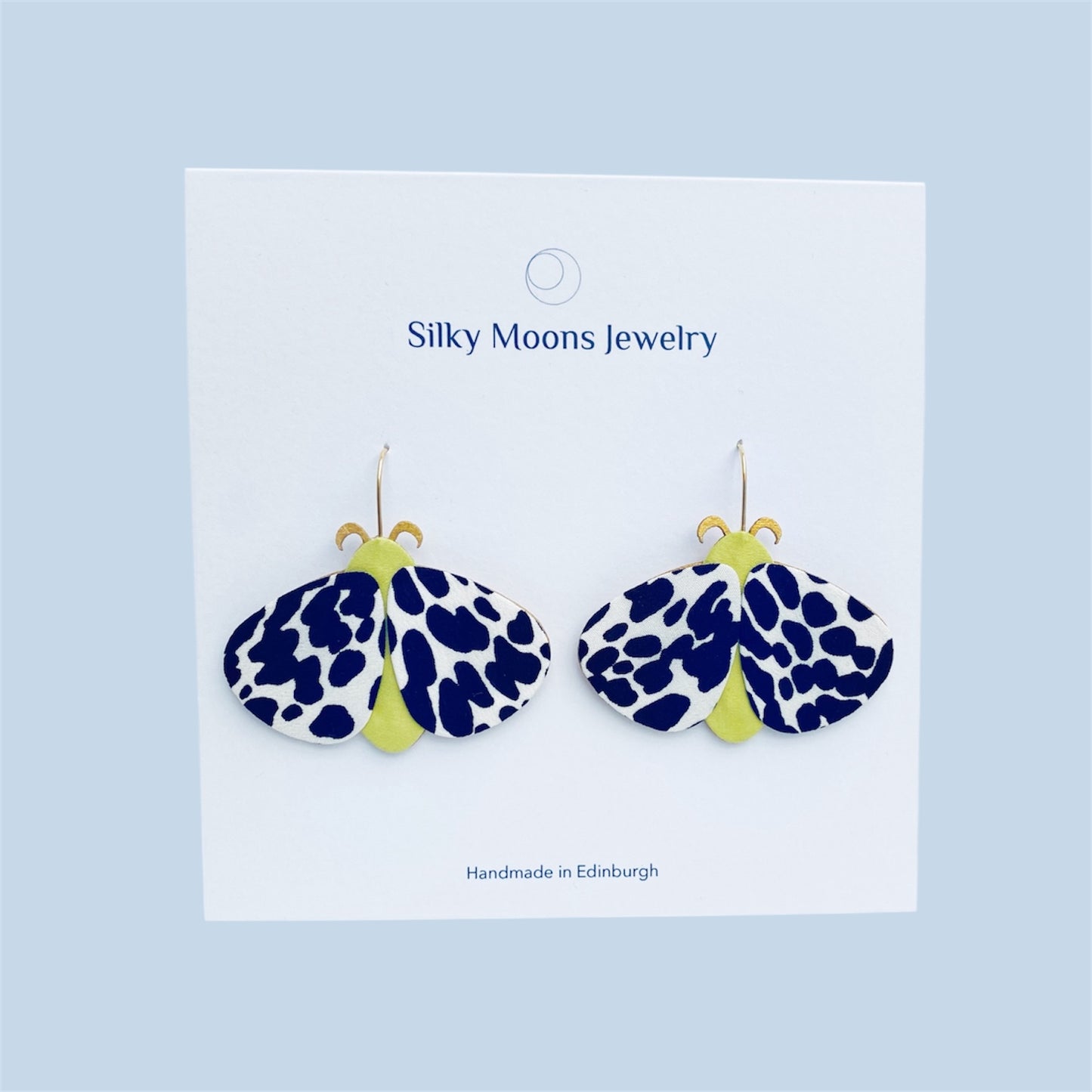 Moth Dangle Hook Earrings