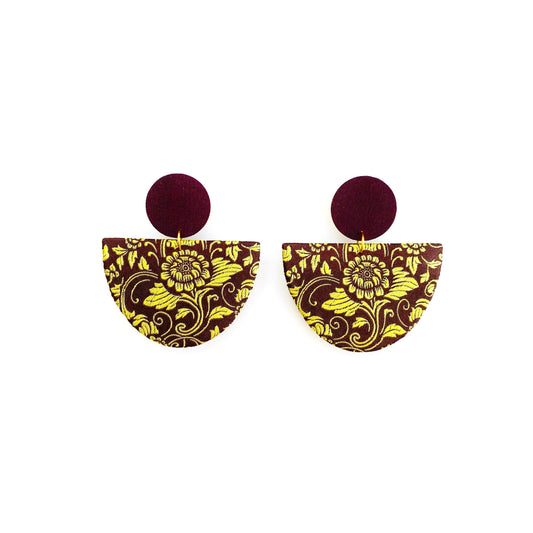 Half Moon Dangle Stud Earrings