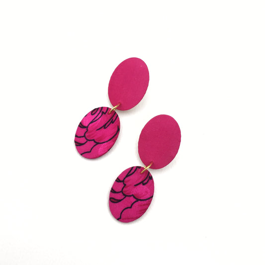 Ellipse Drops Stud Earrings