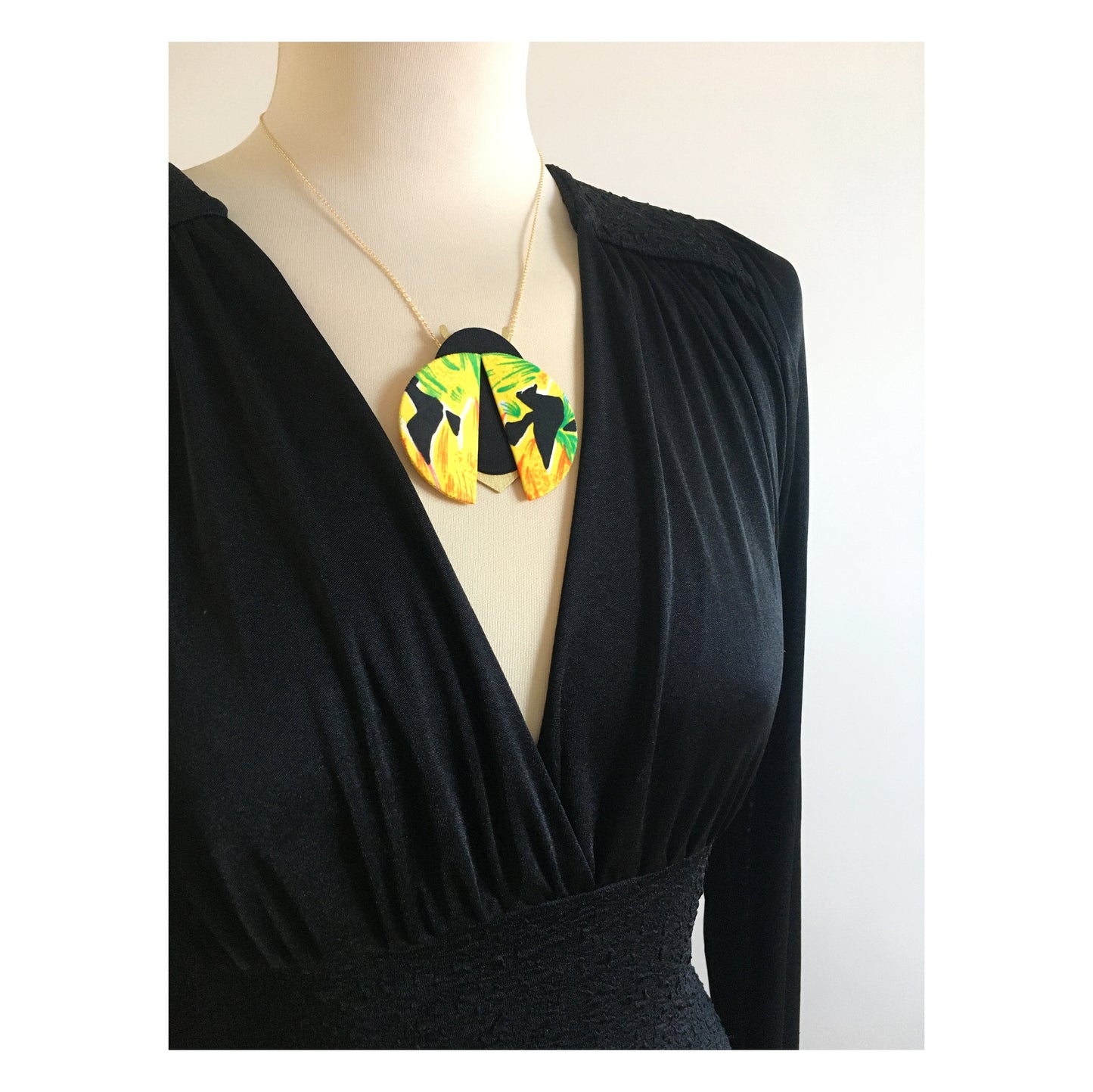 Moon Beetle Pendant Necklace