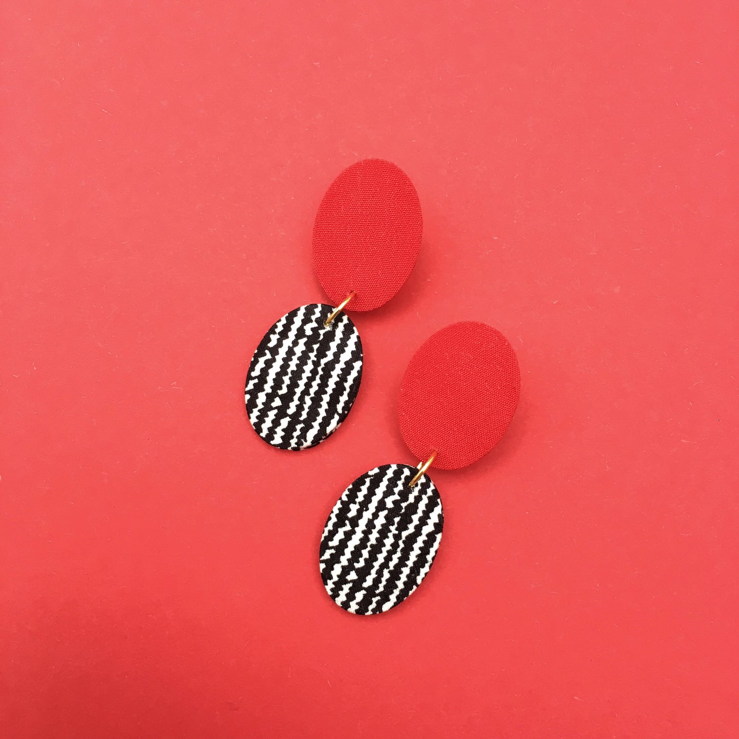 Ellipse Drops Stud Earrings