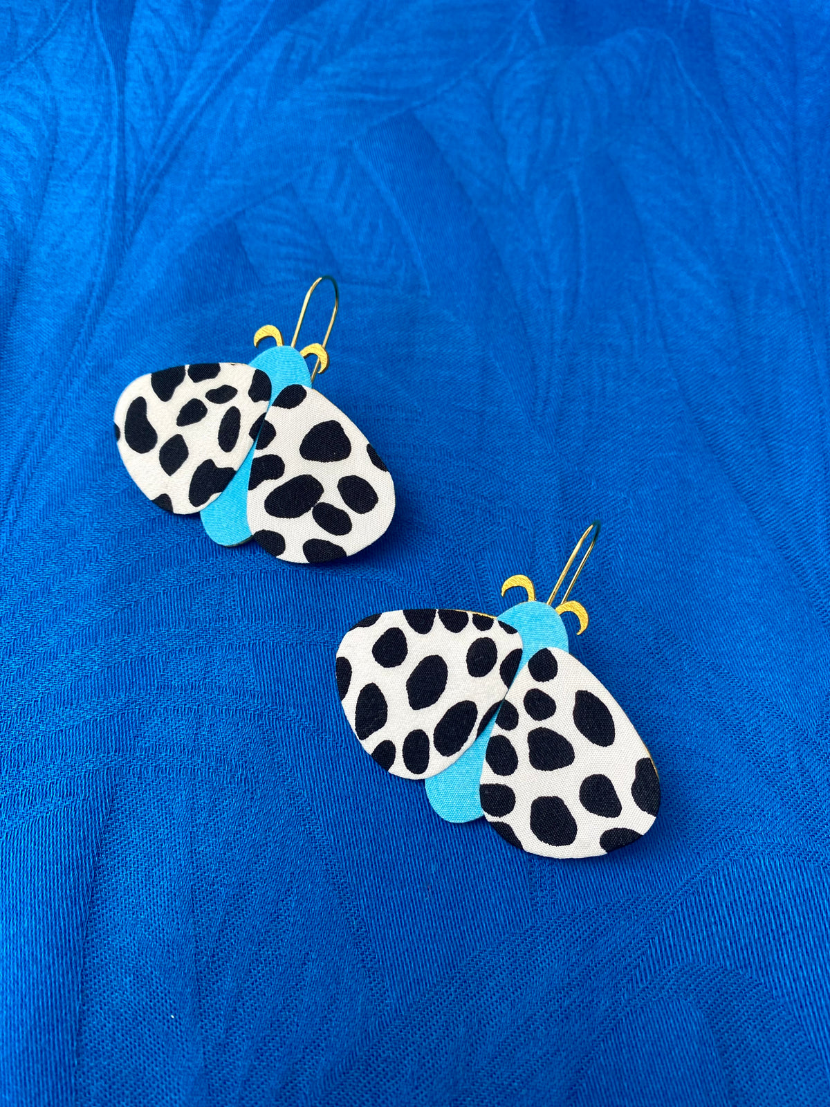 Moth Dangle Hook Earrings