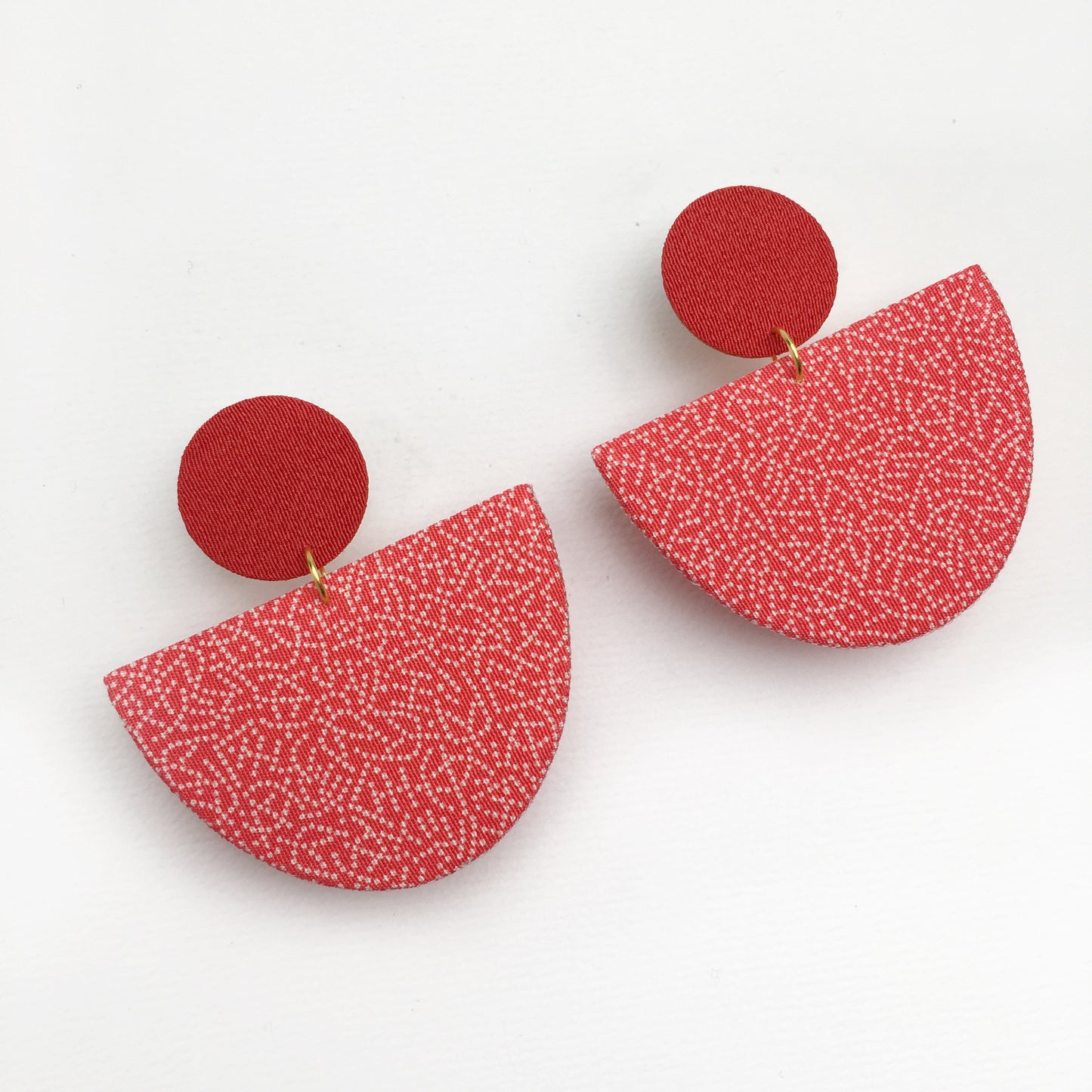 Half Moon Dangle Stud Earrings