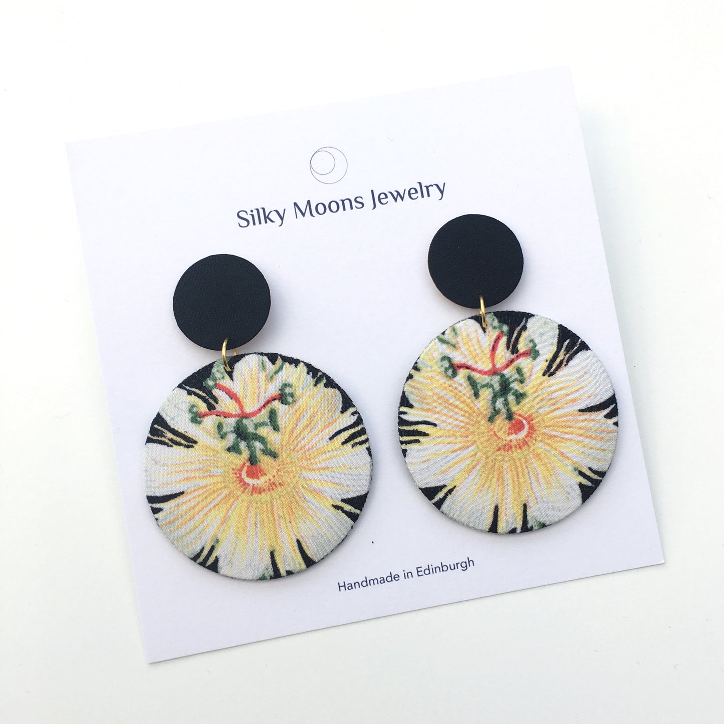 Supermoon Dangle Large Stud Earrings