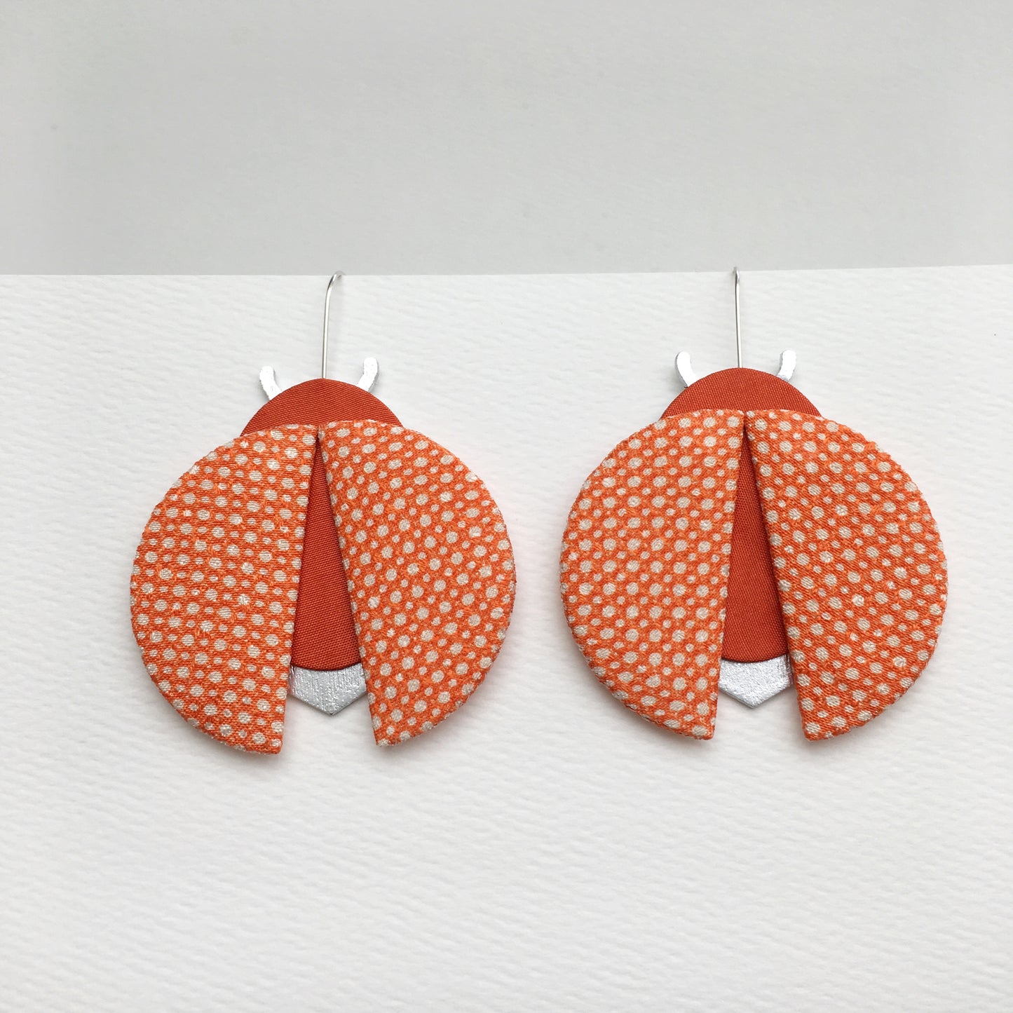 Moon Beetle Dangle Hook Earrings