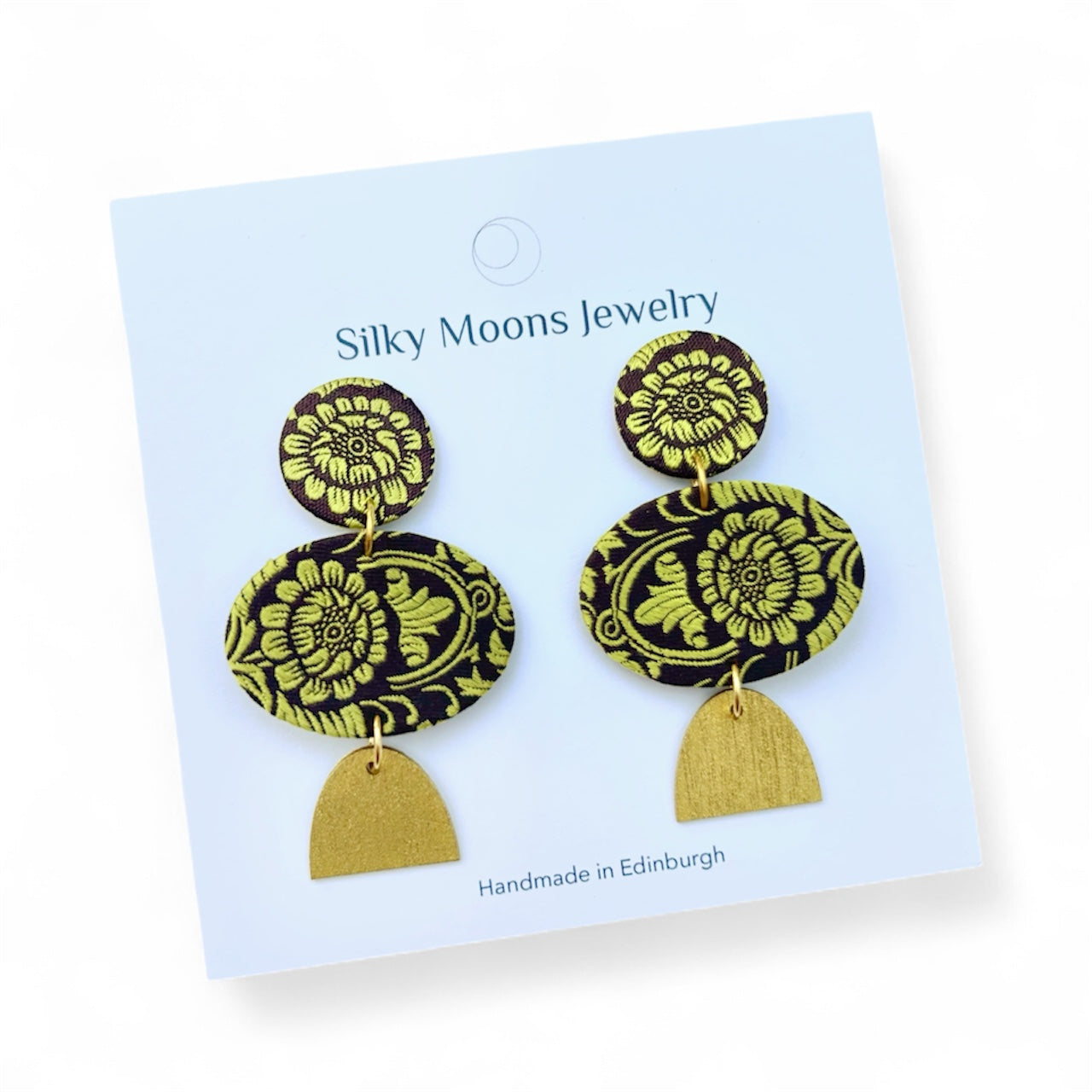 Ellipse Dangle Stud Earrings