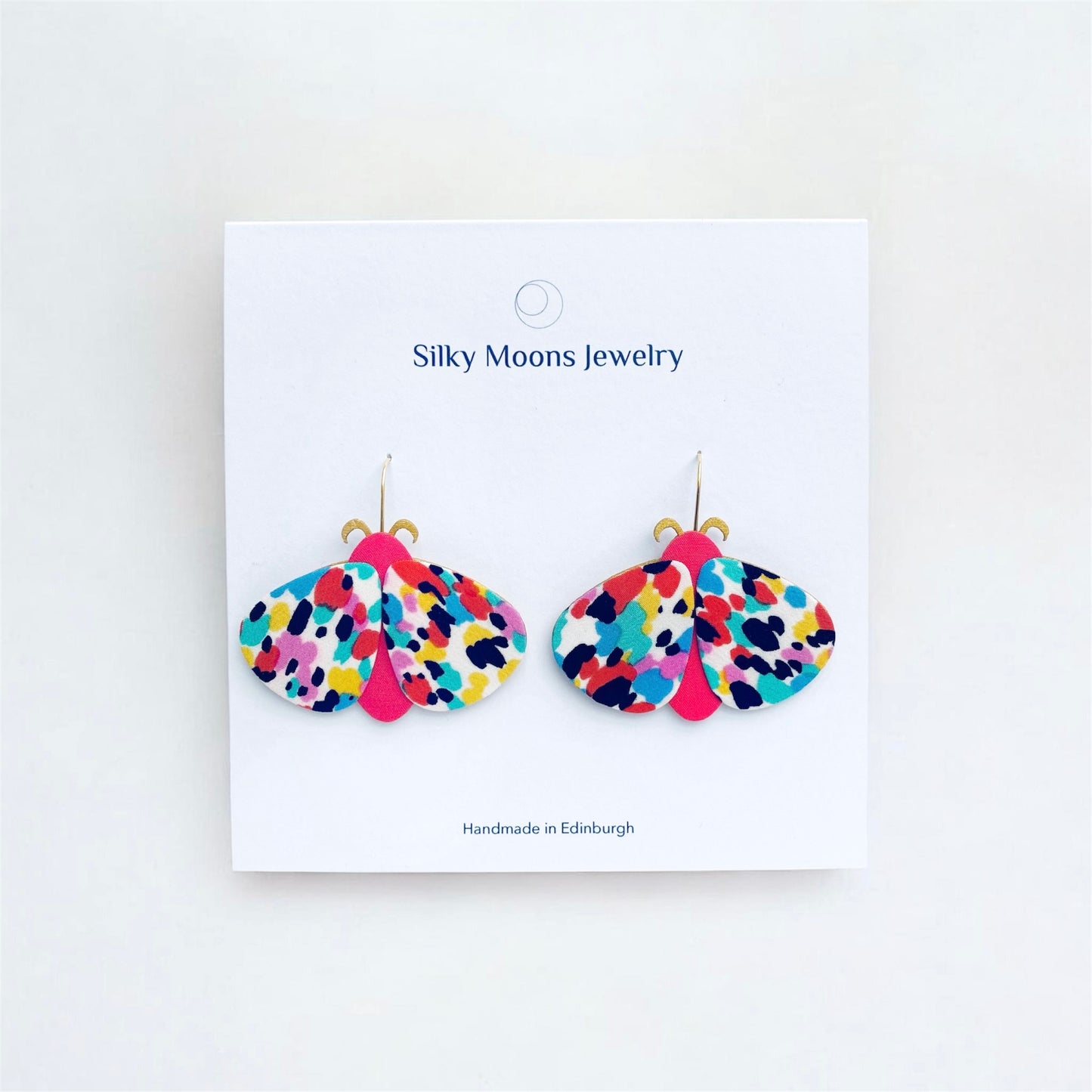 Moth Dangle Hook Earrings