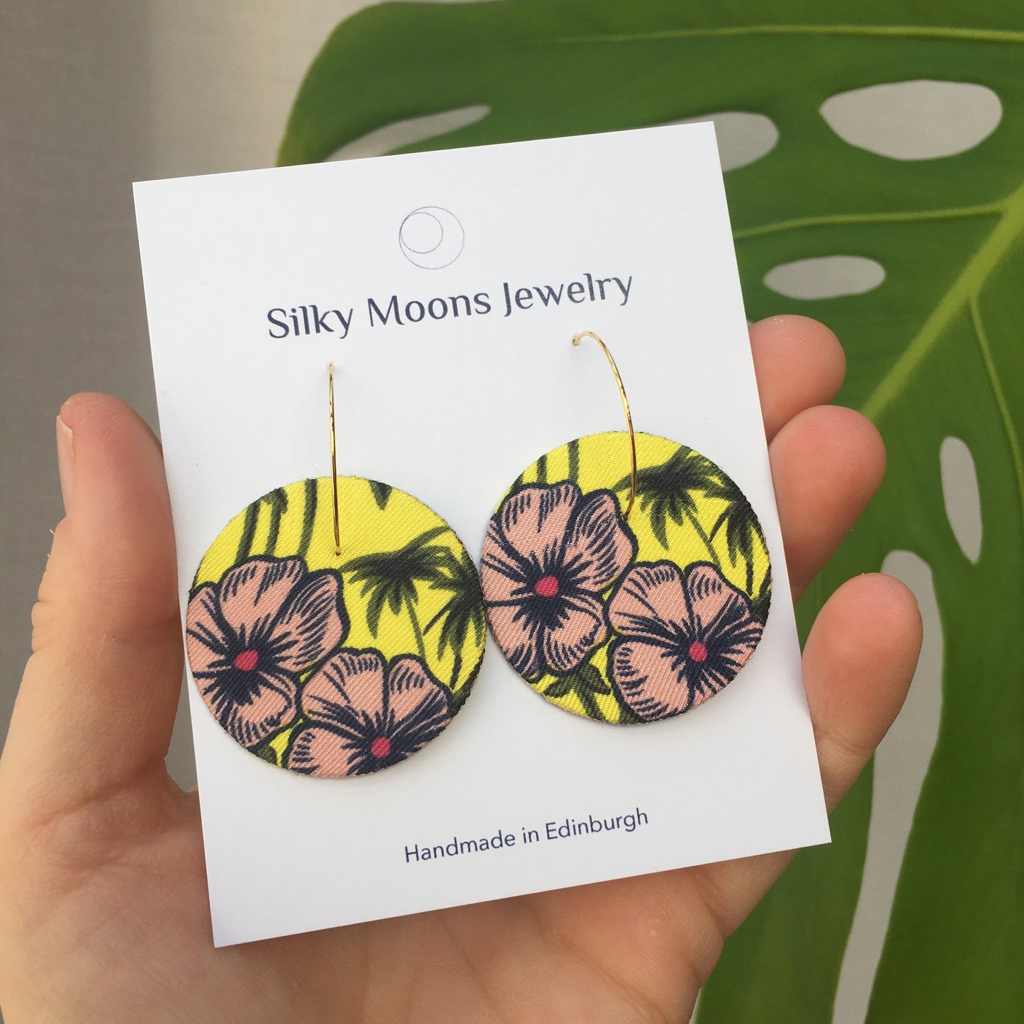 Hoop & Moon Dangle Earrings