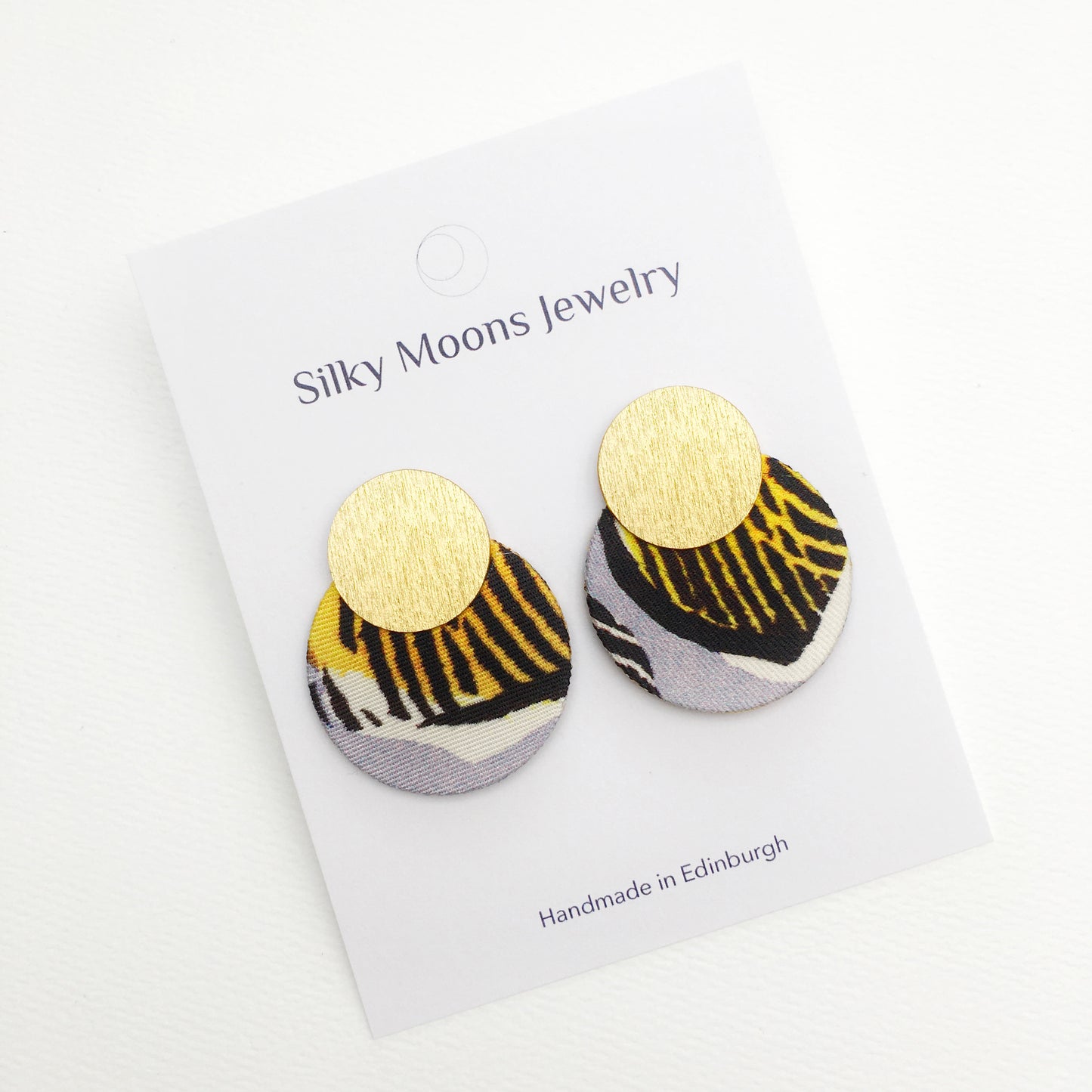 Two Moon Stud Earrings