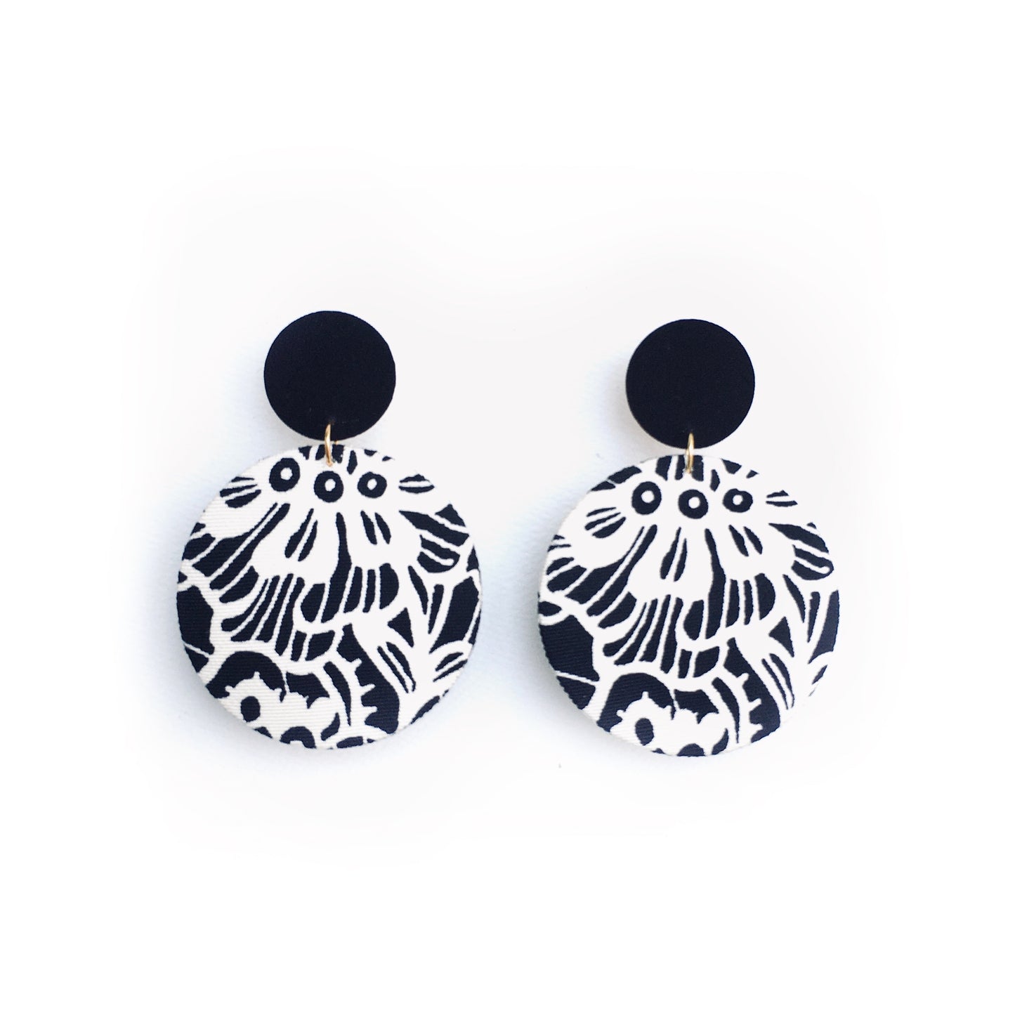 Supermoon Dangle Stud Earrings