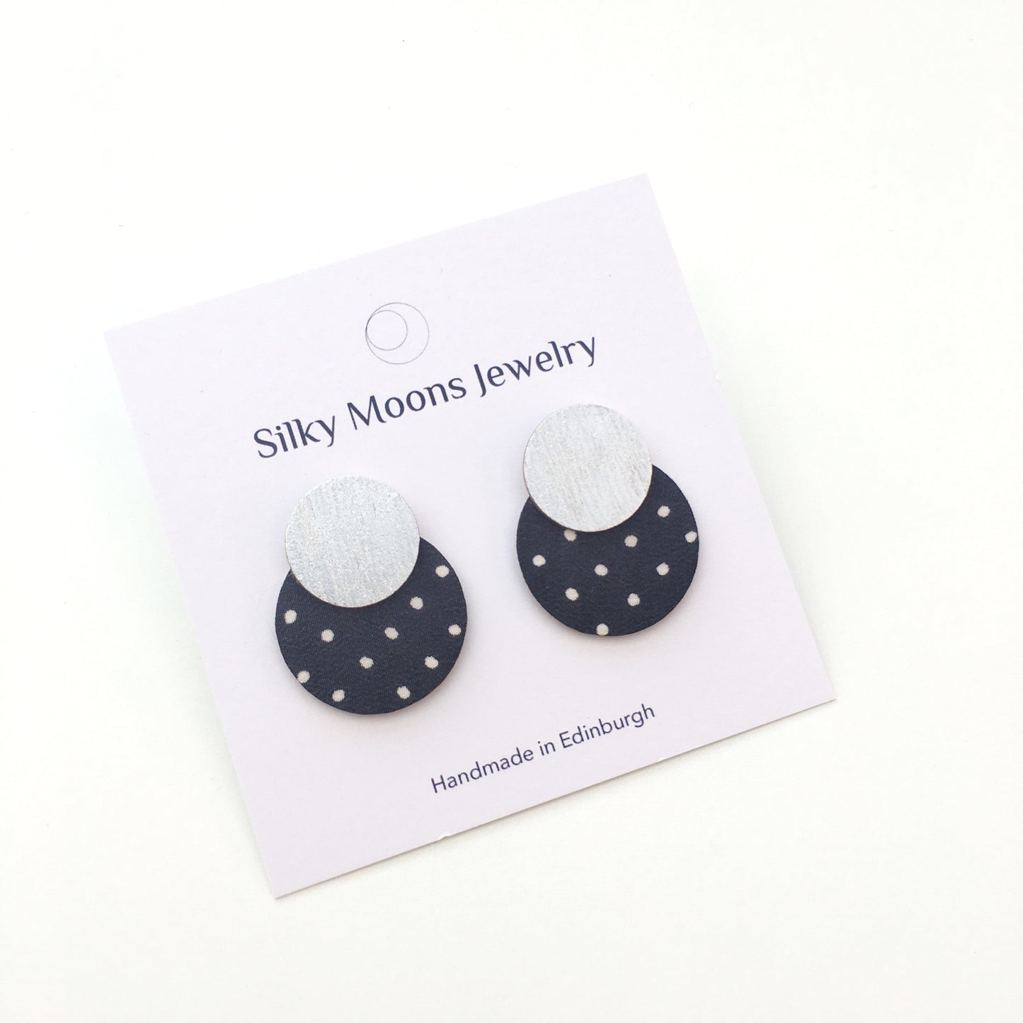Two Moon Small Stud Earrings