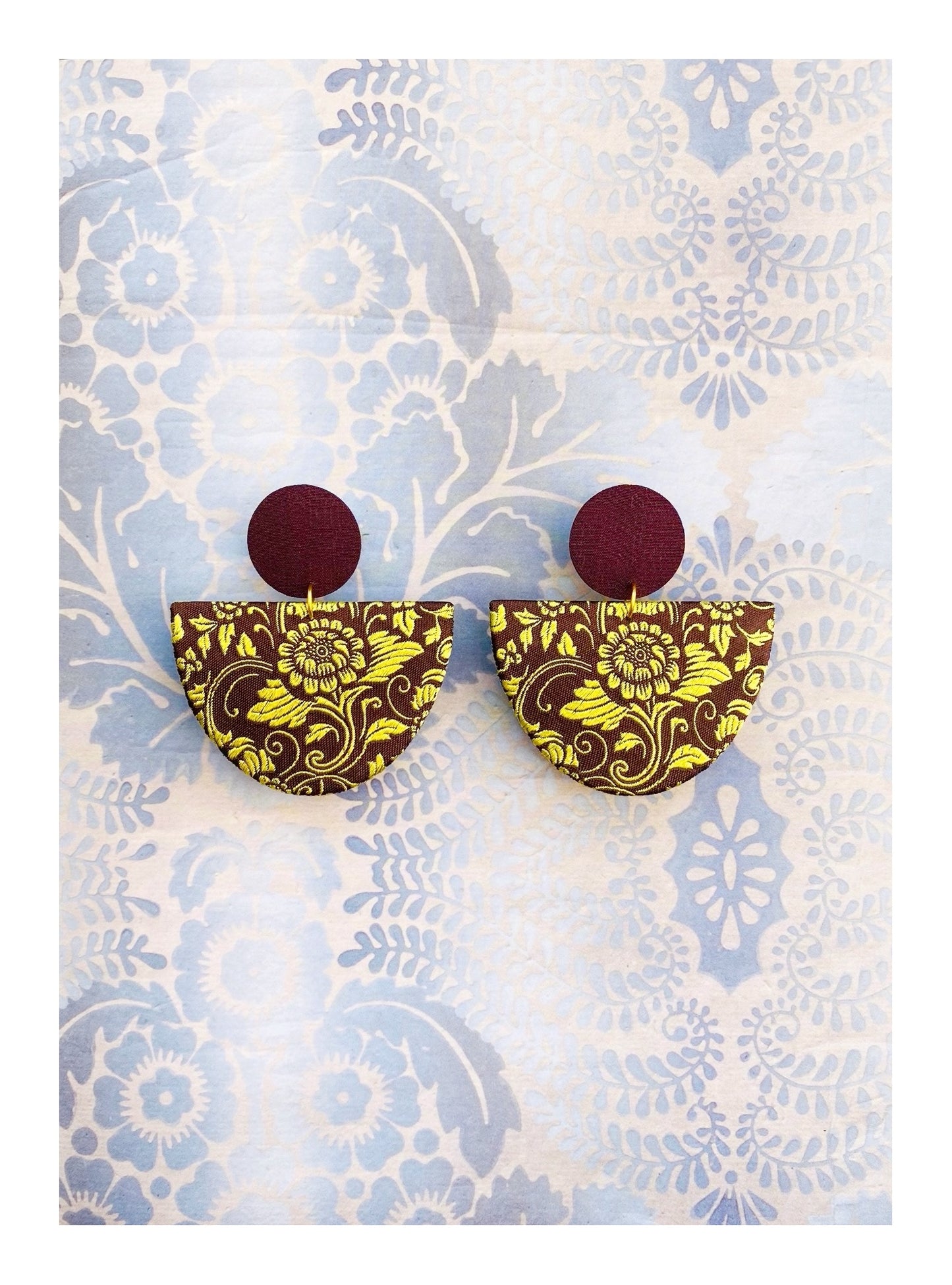 Half Moon Dangle Stud Earrings