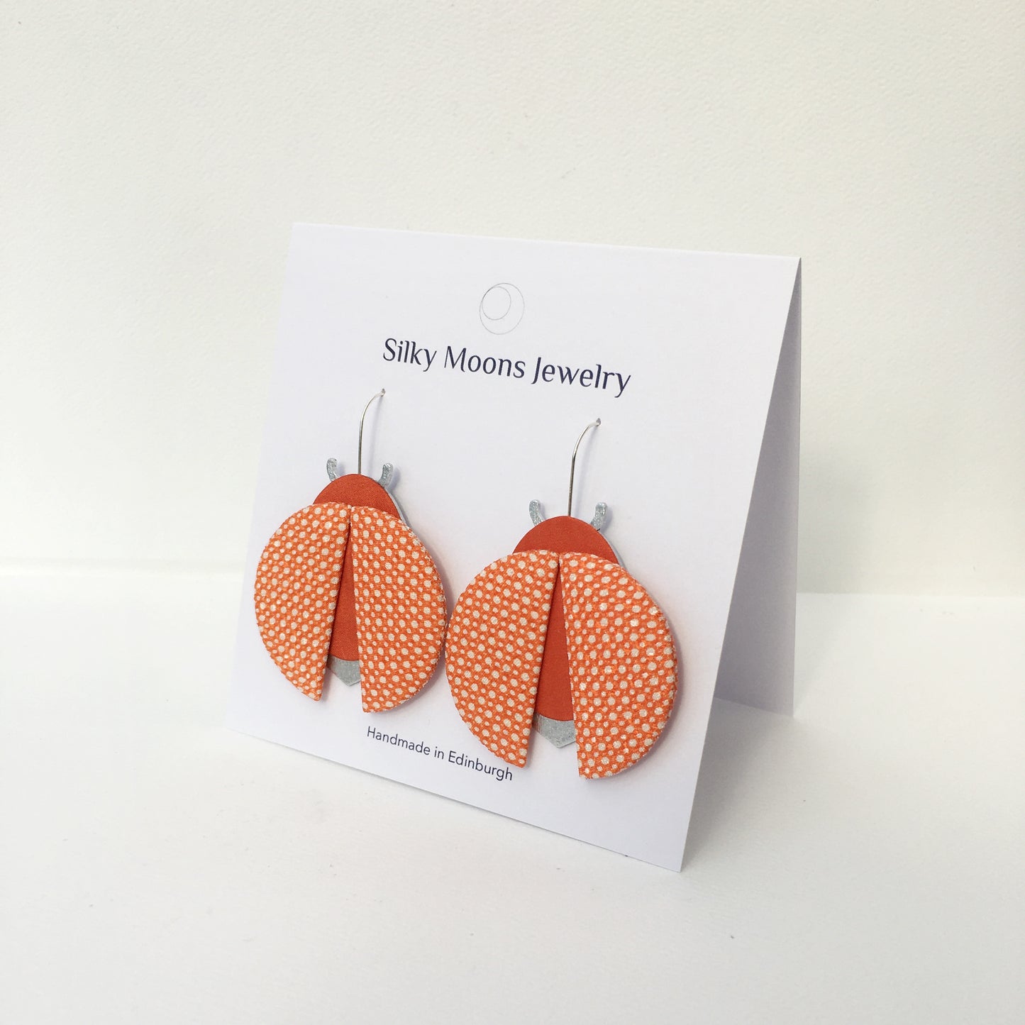 Moon Beetle Dangle Hook Earrings
