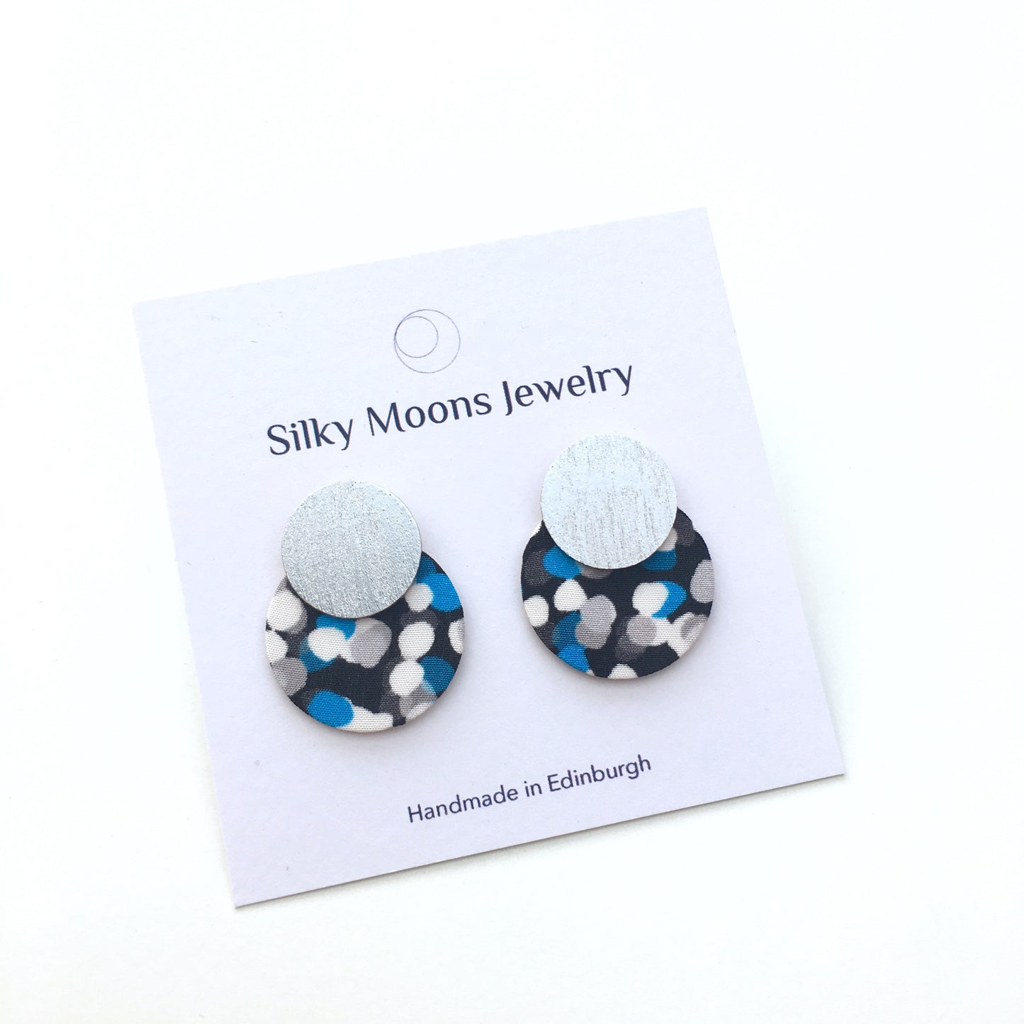 Two Moon Small Stud Earrings