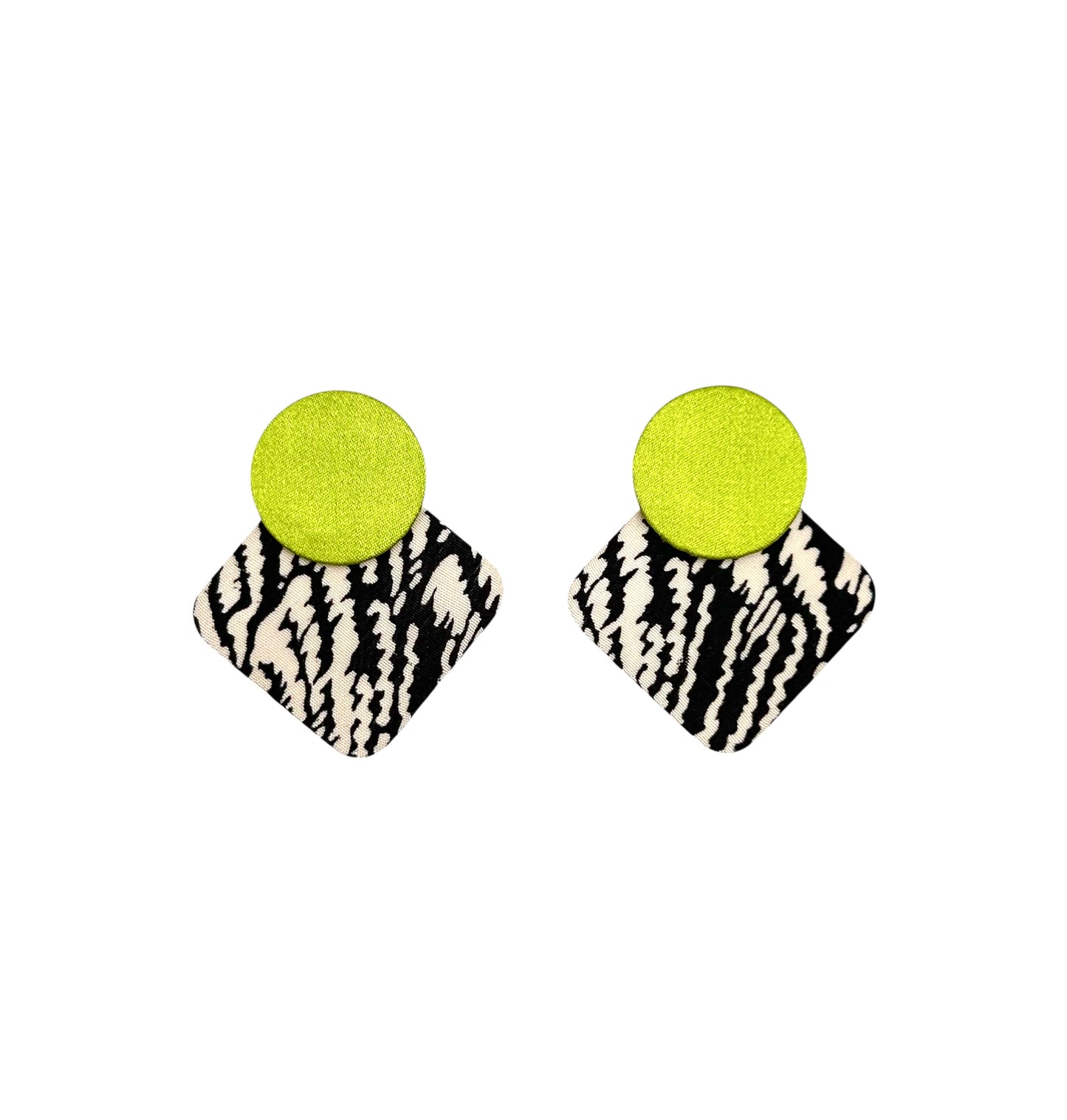 Geo Moon Stud Earrings